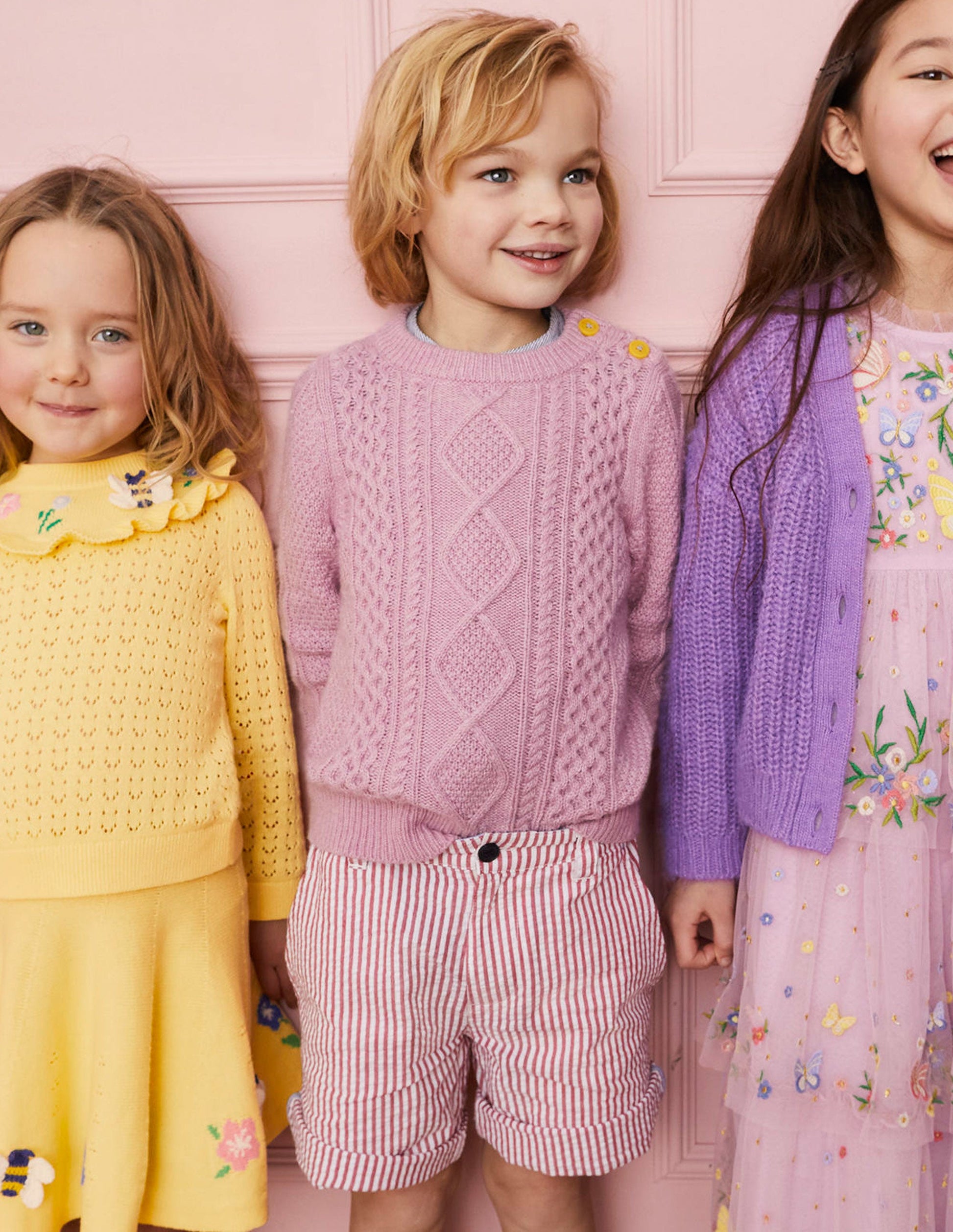 Pullover mit Zopfmuster-Pastell-Orchideenrosa-4