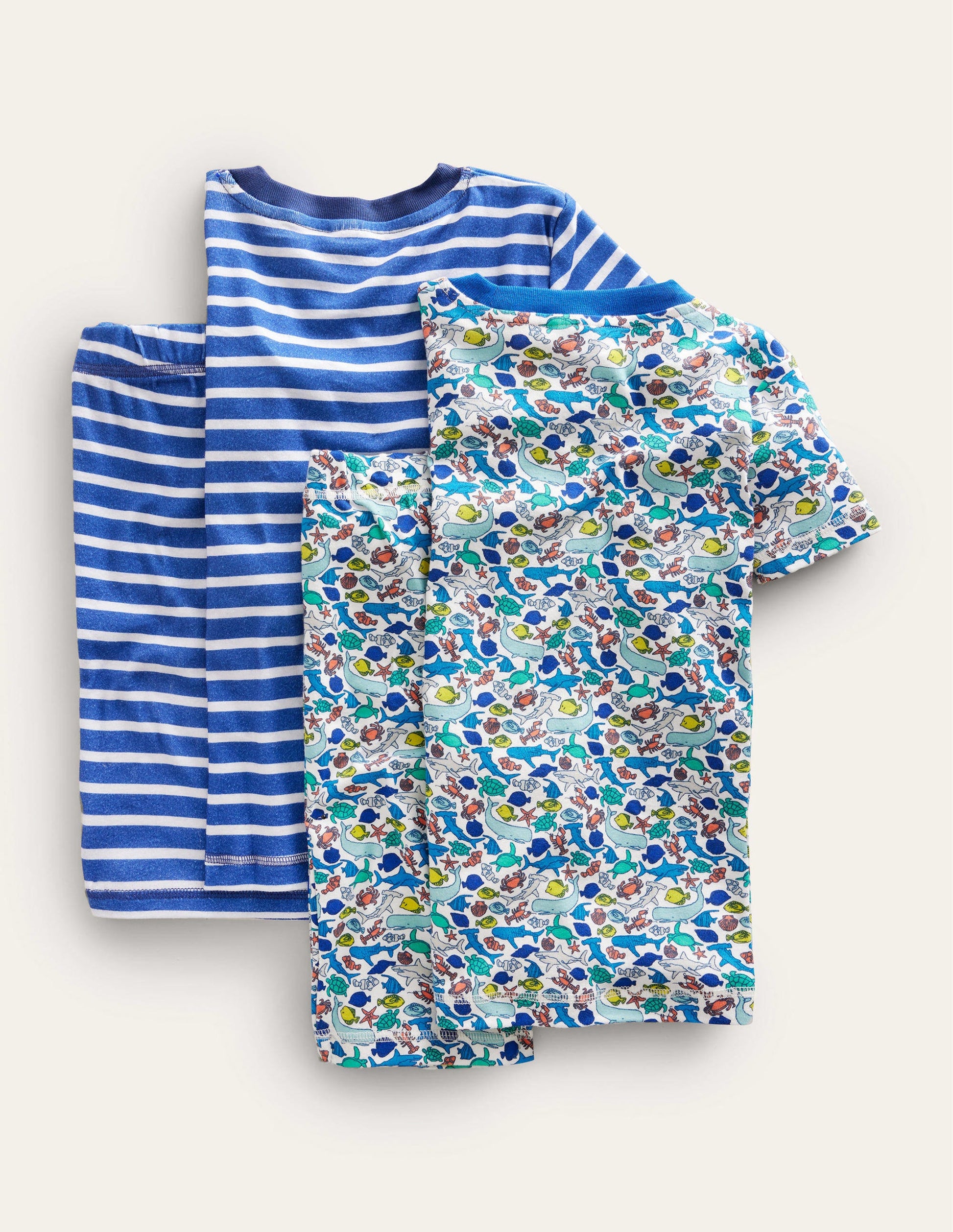 Snug Twin Pack Short Pyjamas-Multi Reef-2