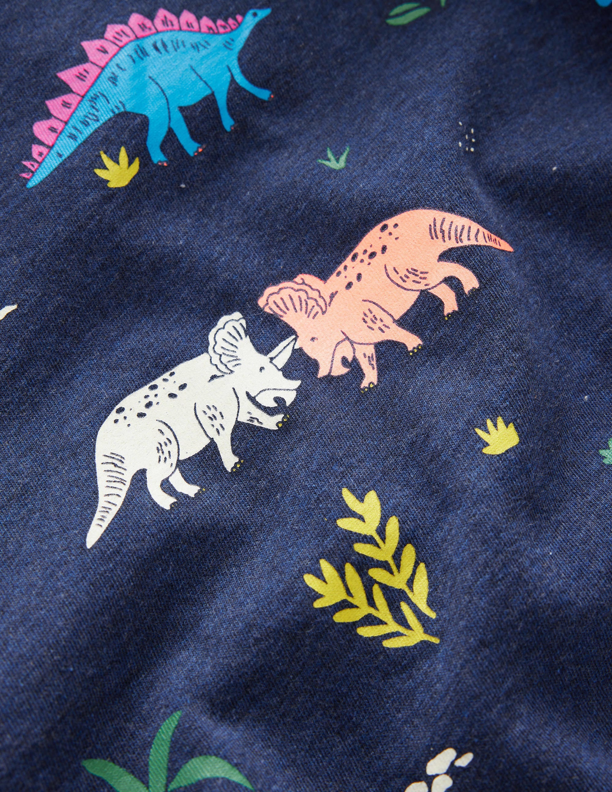 T-shirt imprimé-Bleu marine chiné - Image 3