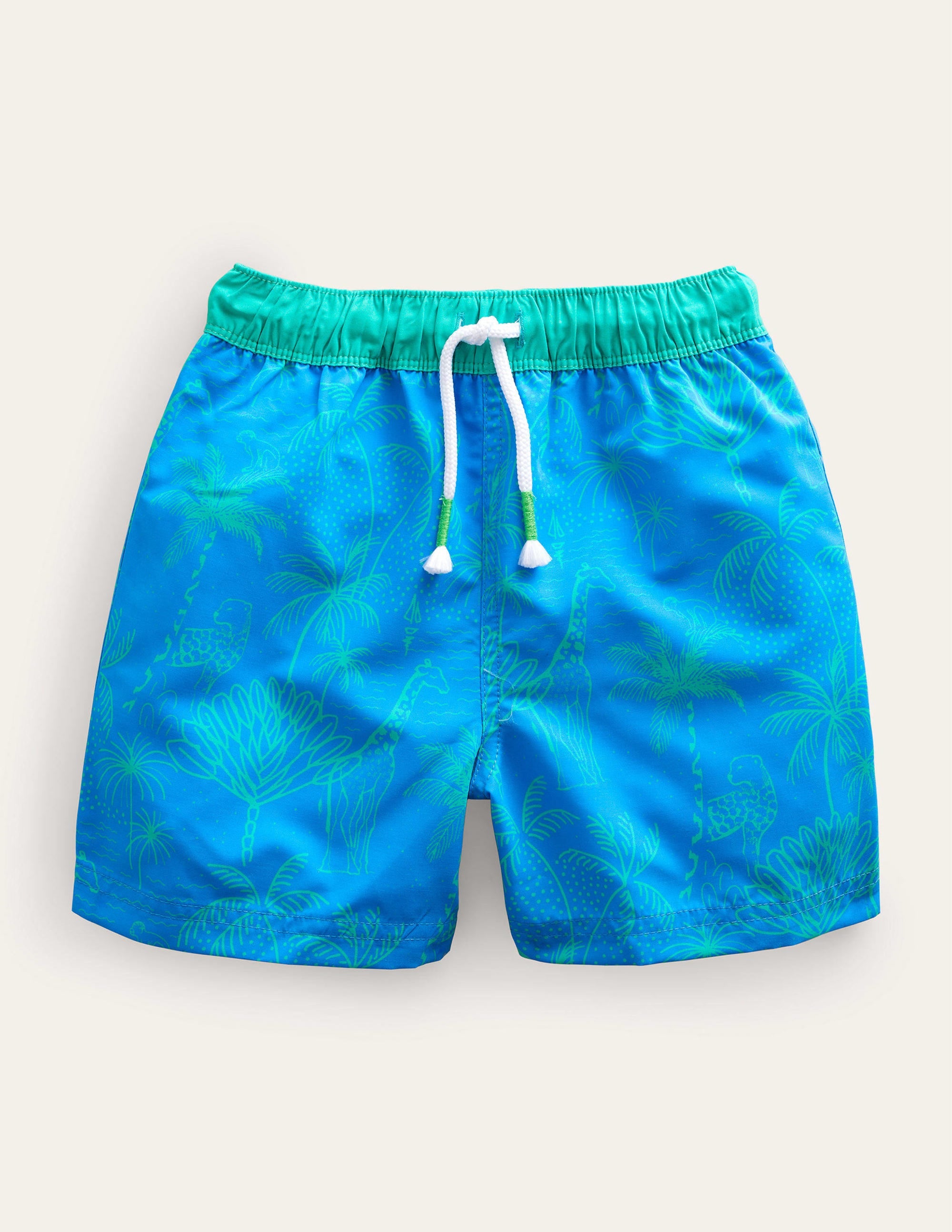 Badeshorts-Griechisches Blau Leopard - Image 1