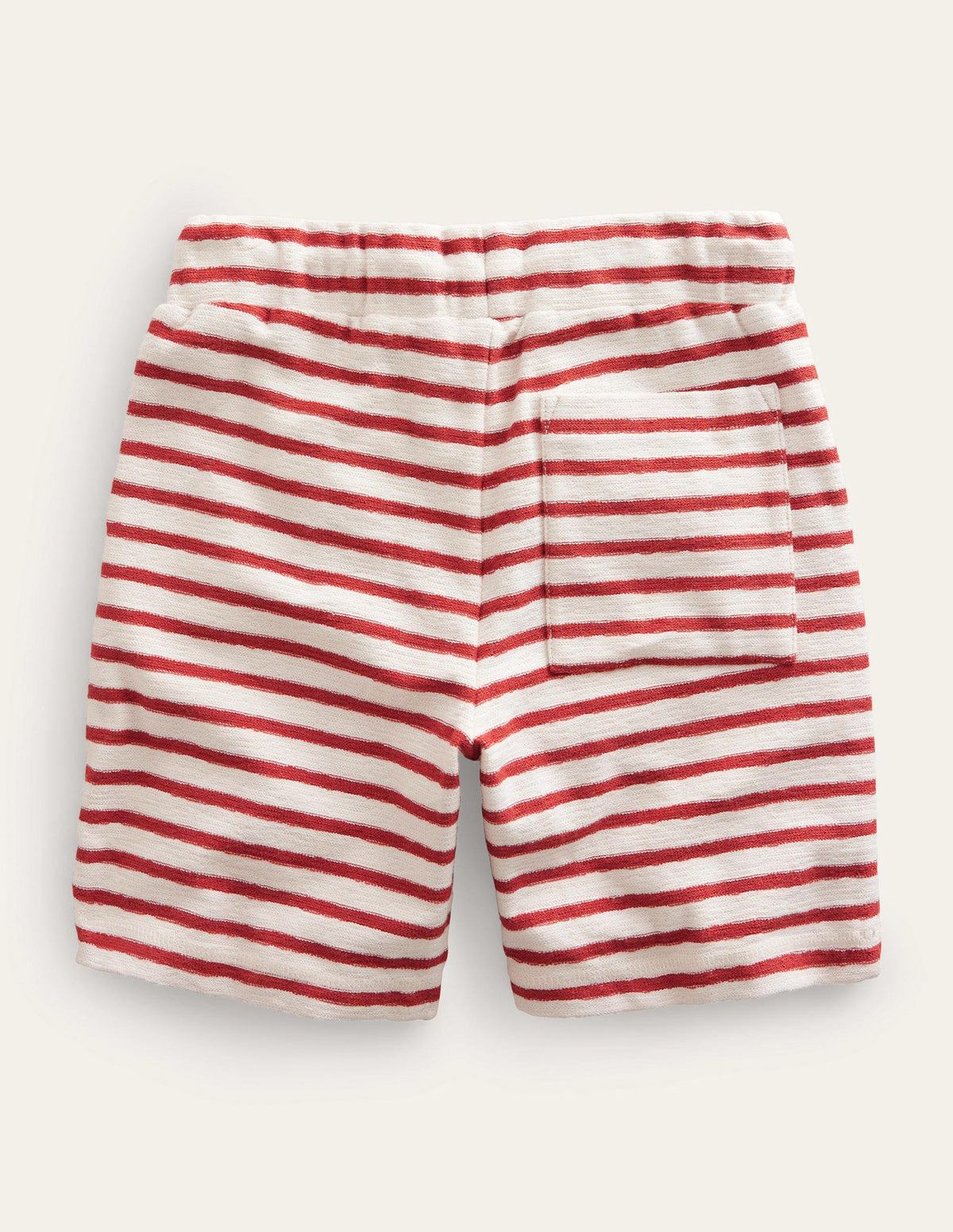Strukturierte Jerseyshorts-Kastanienbraun/Weiß-2