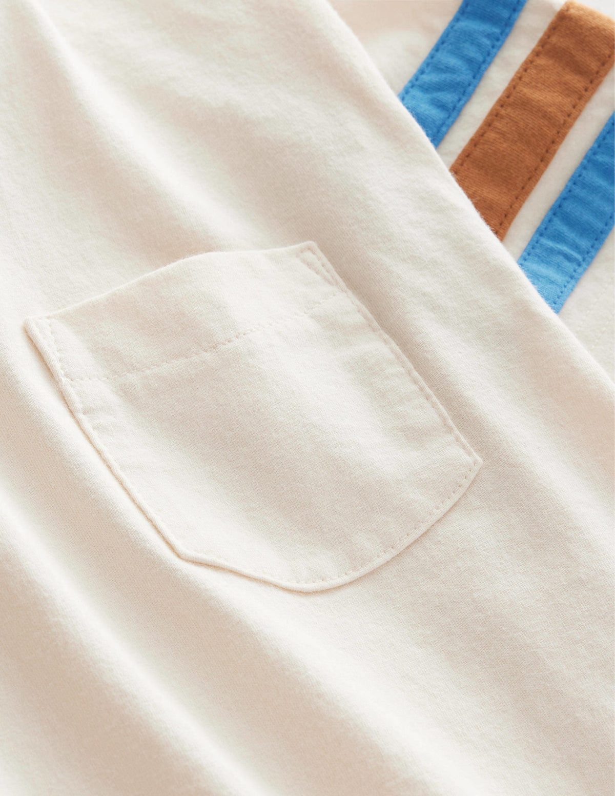 T-shirt à rayures contrastantes-Blanc gousse de vanille-3