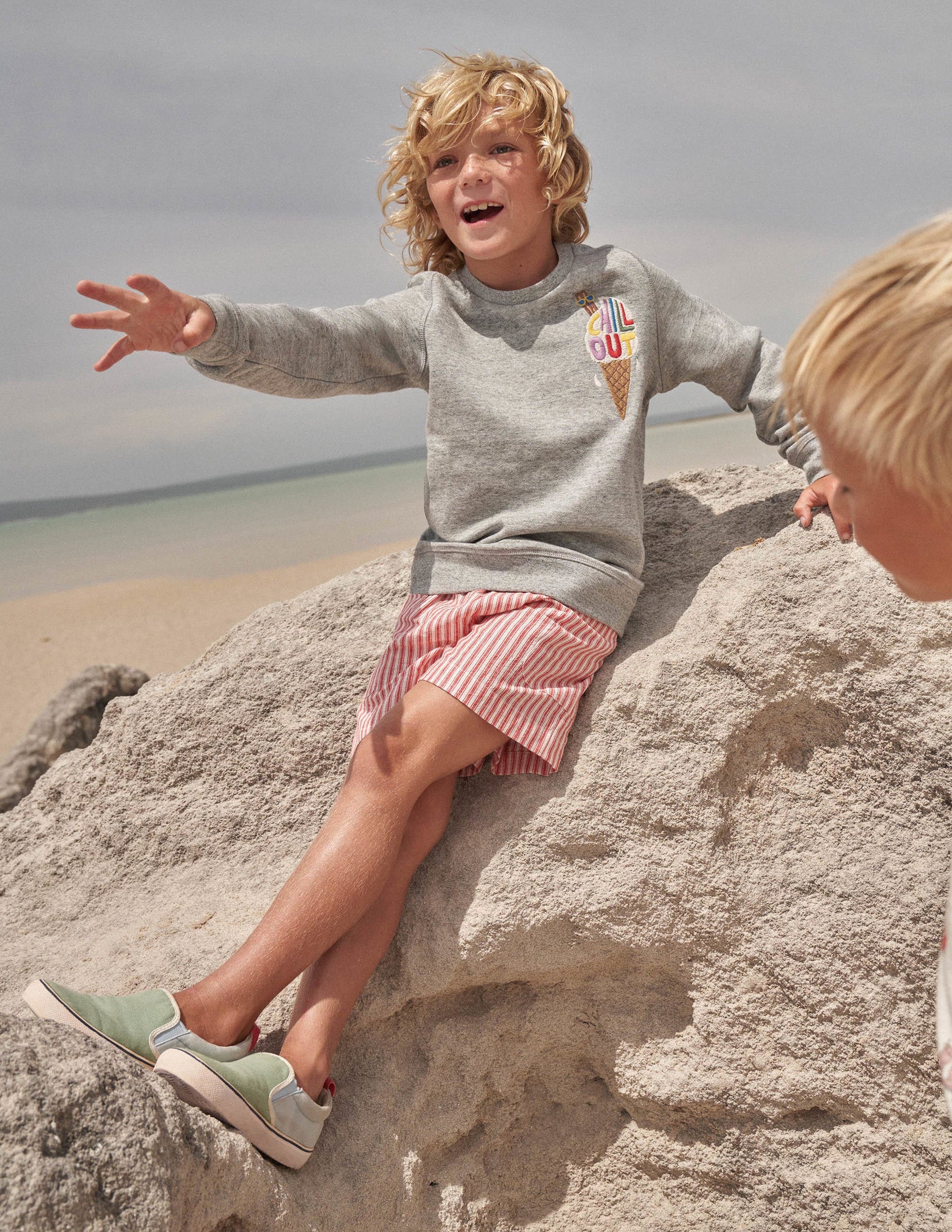 Sweatshirt mit Motiv-Grau, Eiscreme-4