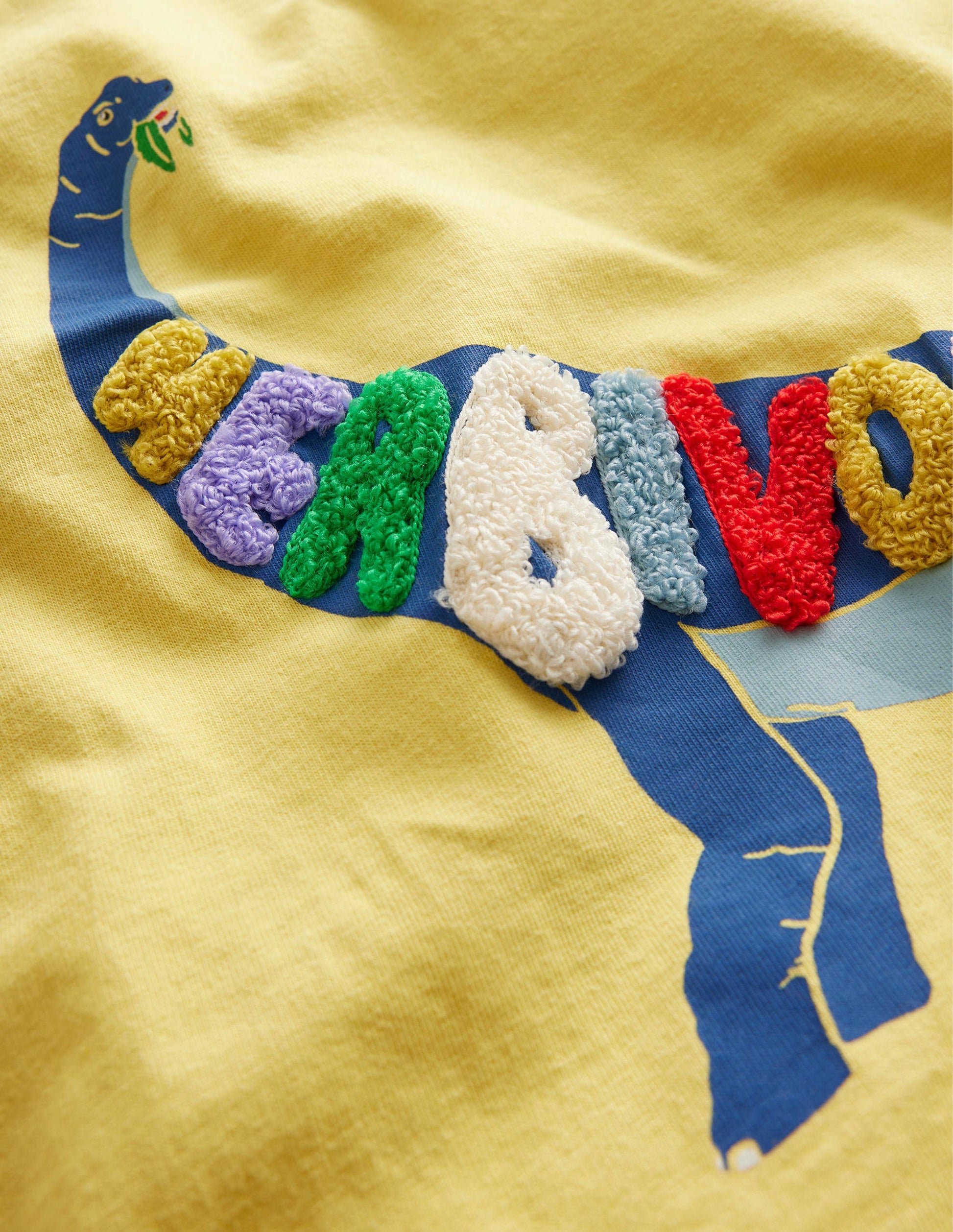 Relaxed Logo T-shirt-Buttercup Yellow Dinosaur-3