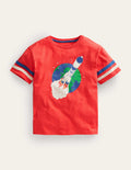 Lässiges, sportliches T-Shirt-Marmeladenrot, Rakete