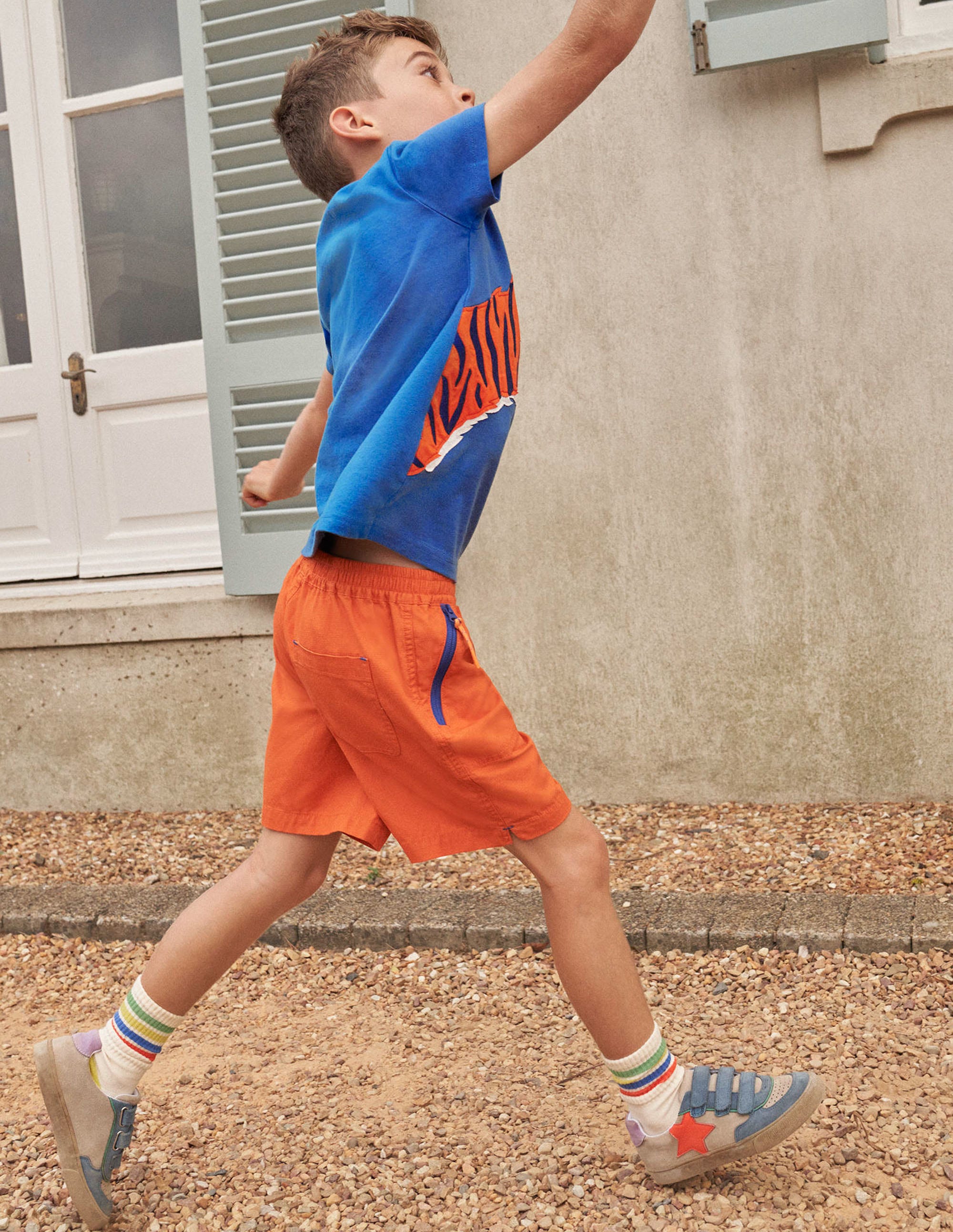 Praktische Shorts aus reißfestem Material-Kumquatorange - Image 4
