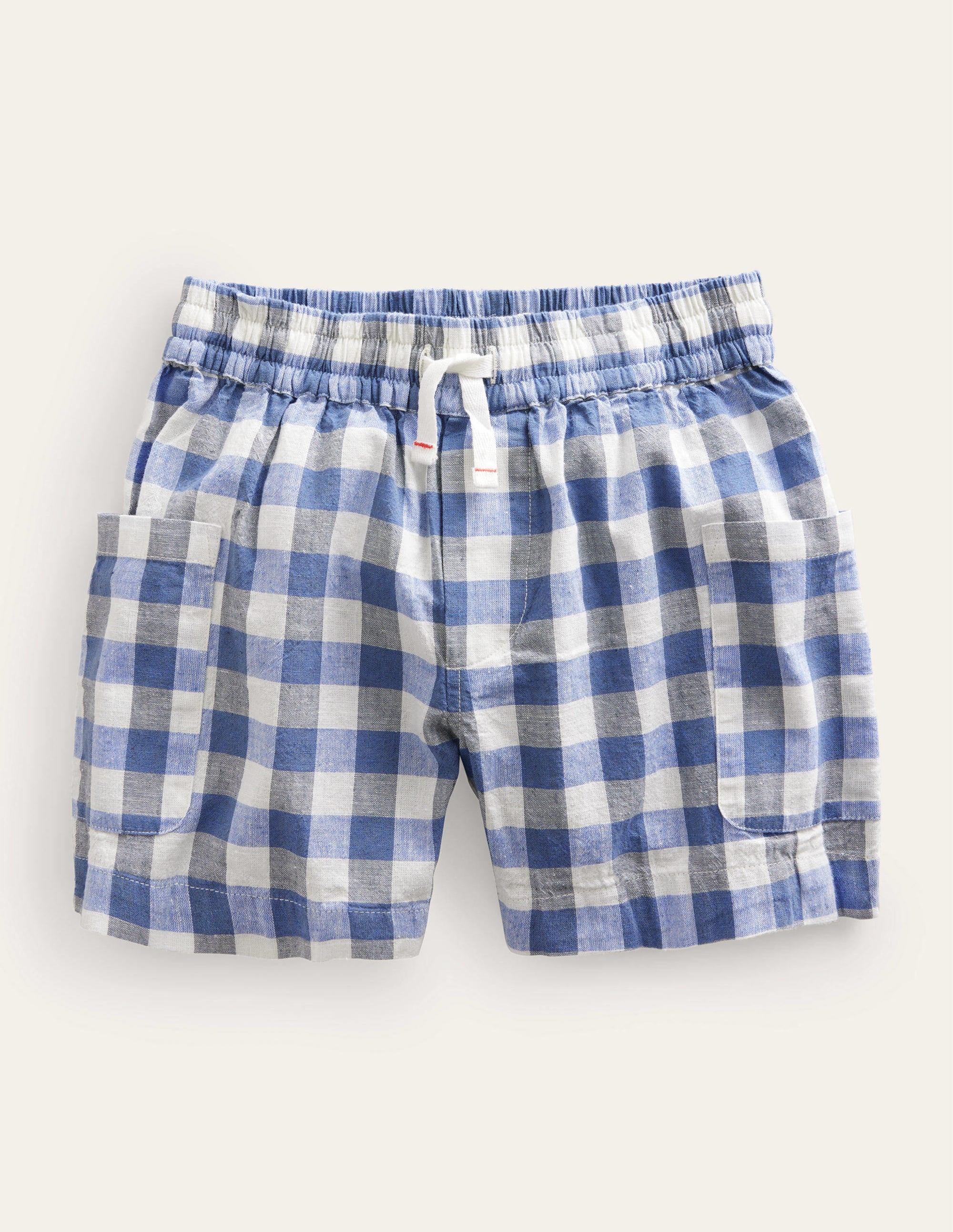 Shorts mit Taschen-Dunkelblau, Vichykaros - Image 1