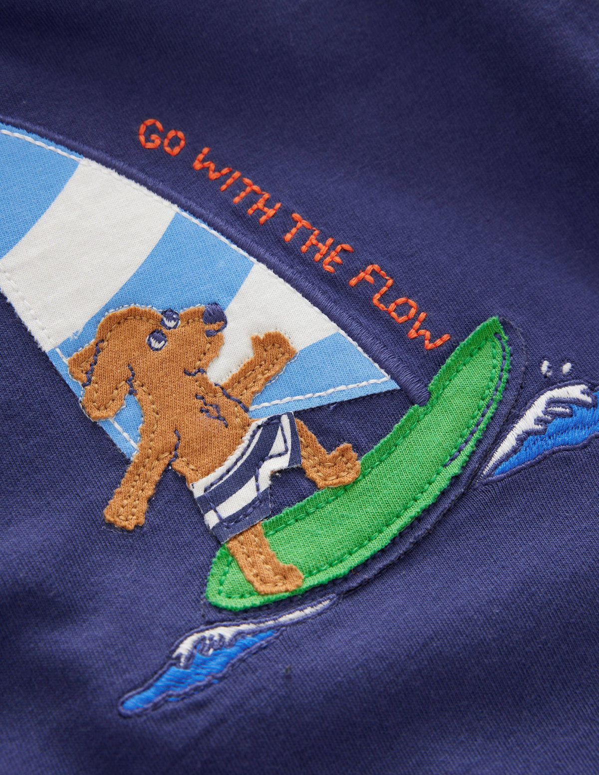 Mini Fun Appliqué T-shirt-Soft Starboard Blue - Image 3