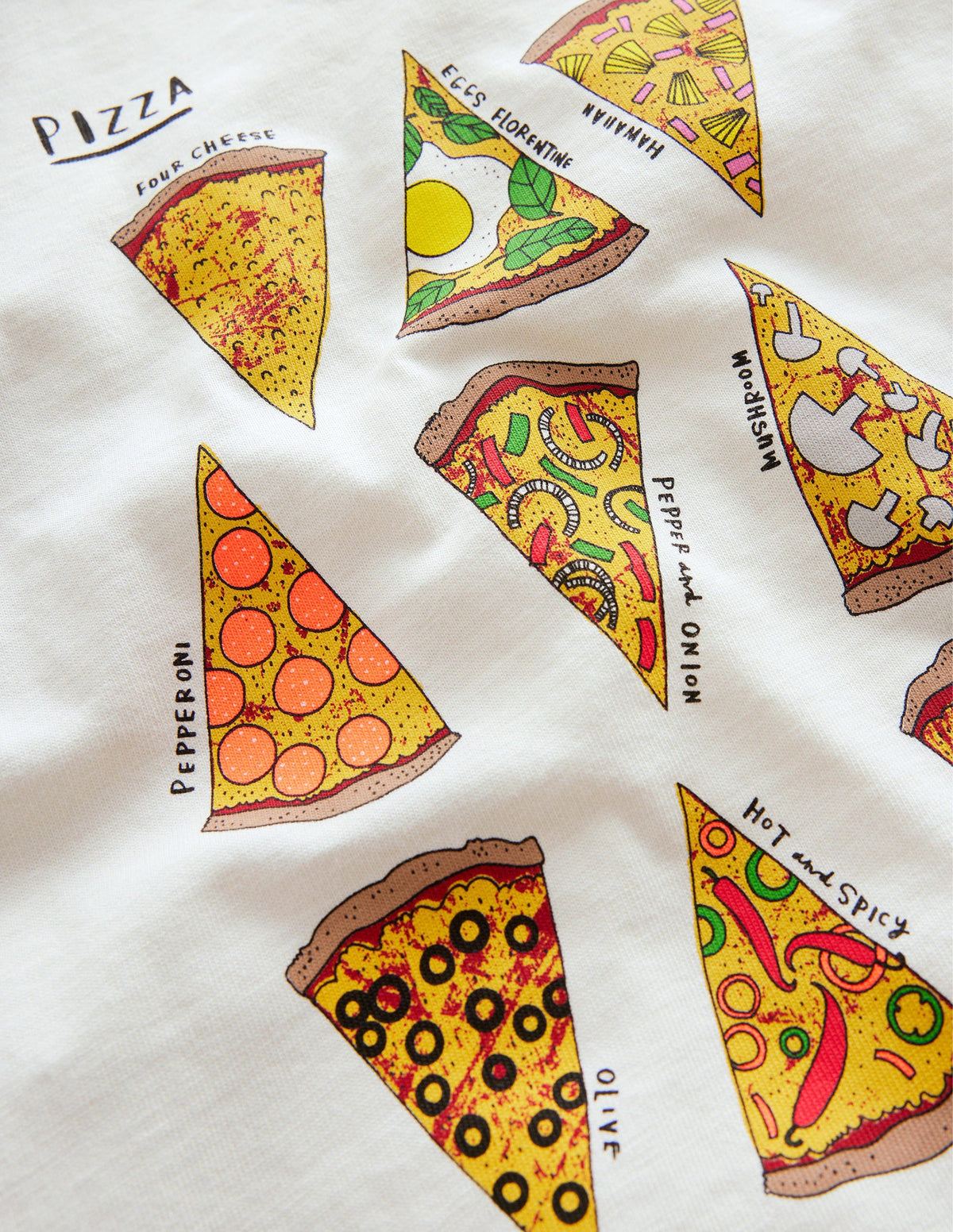 Raglan-T-Shirt mit Fakten-Karibikblau, Pizza - Image 3
