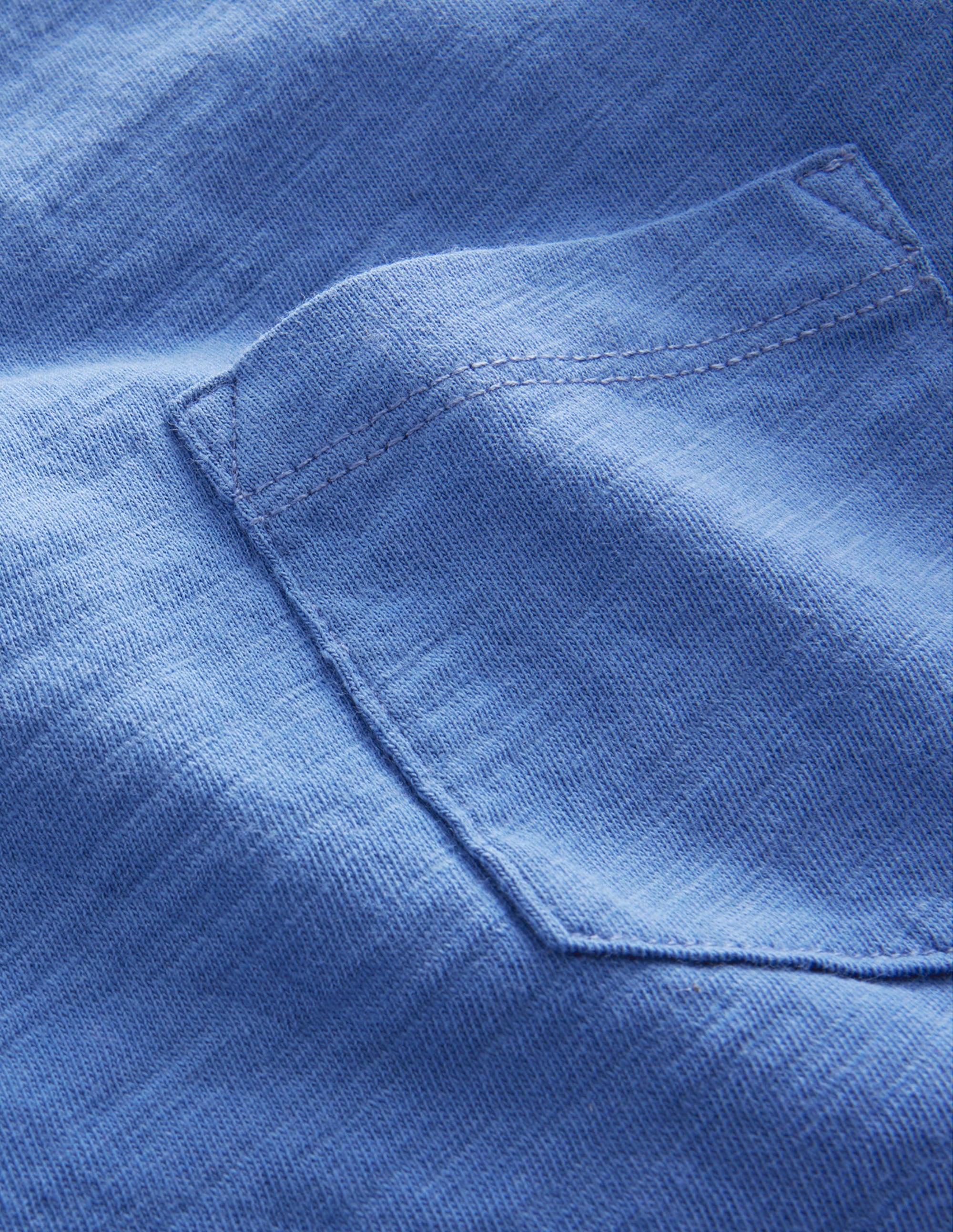 Vorgewaschenes Flammgarn-T-Shirt-Dunkelblau - Image 3