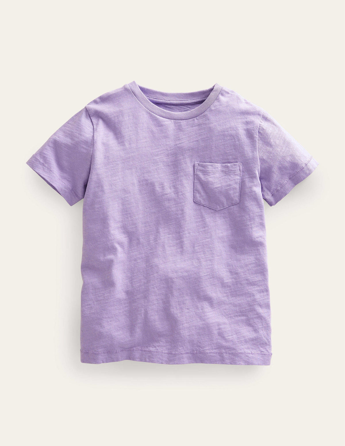 Vorgewaschenes Flammgarn-T-Shirt-Nebliges Lavendellila-1