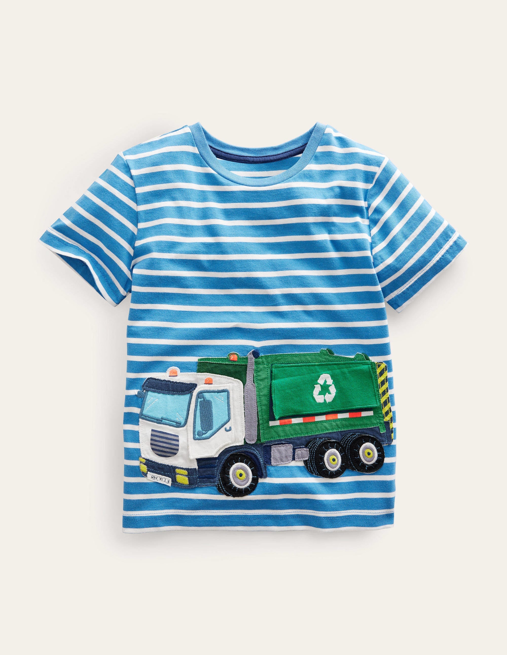 T-shirt motif camion avec rabats à soulever-Camion bleu élisabéthain/ivoire - Image 1