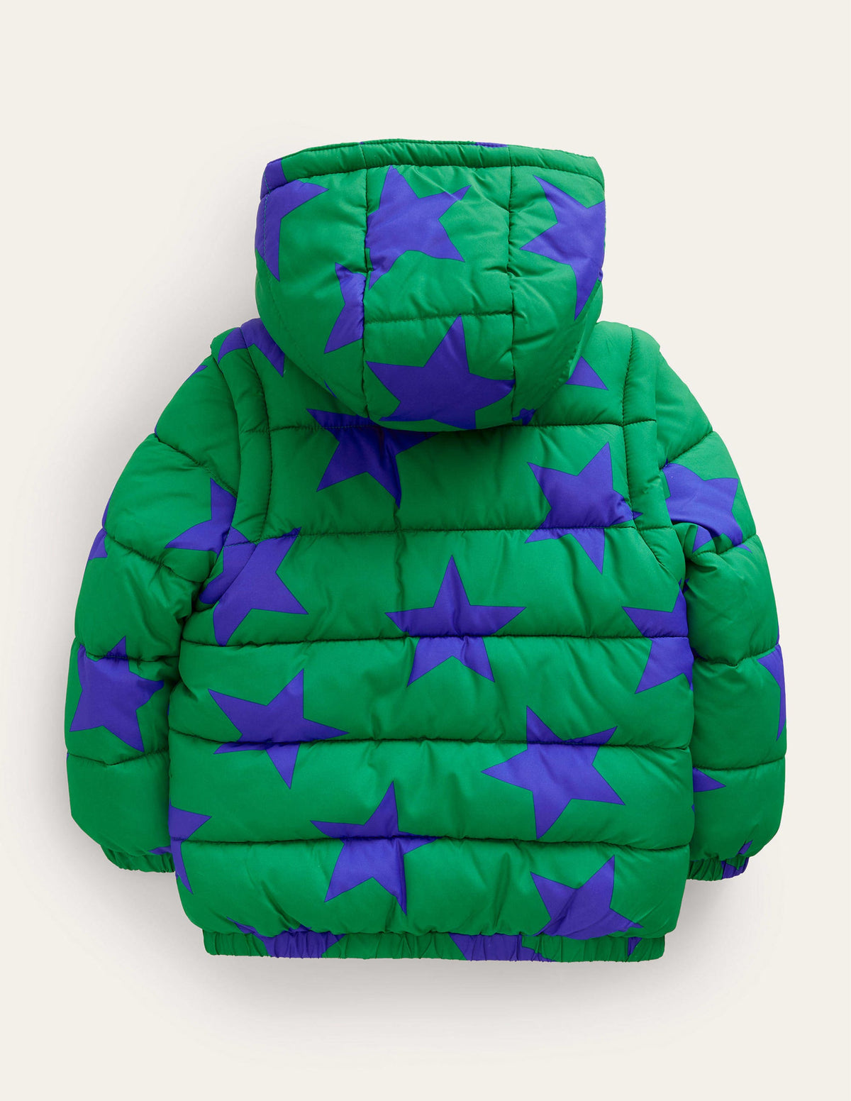 2-in-1 Padded Coat-Deep Green Star-2