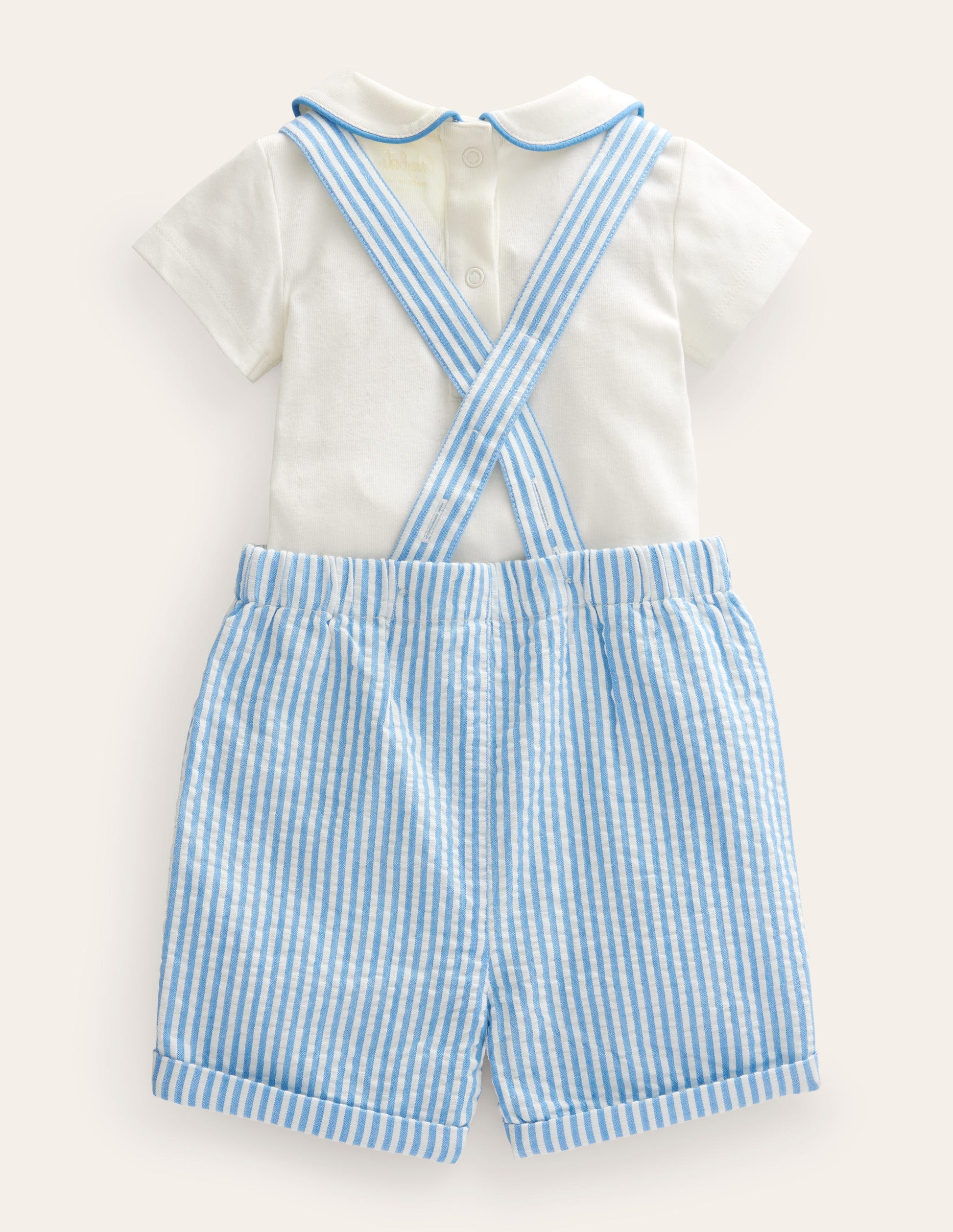 Nostalgic Bunny Playset-Ivory/Bright Bluebell Ticking-2