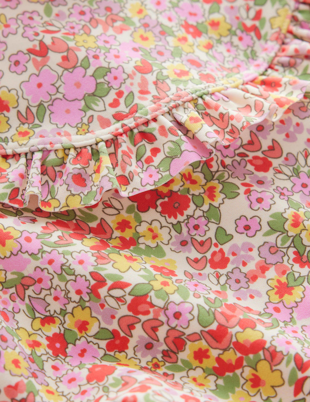 Combinaison de surf volantée-Motif floral Spring Time multi-3