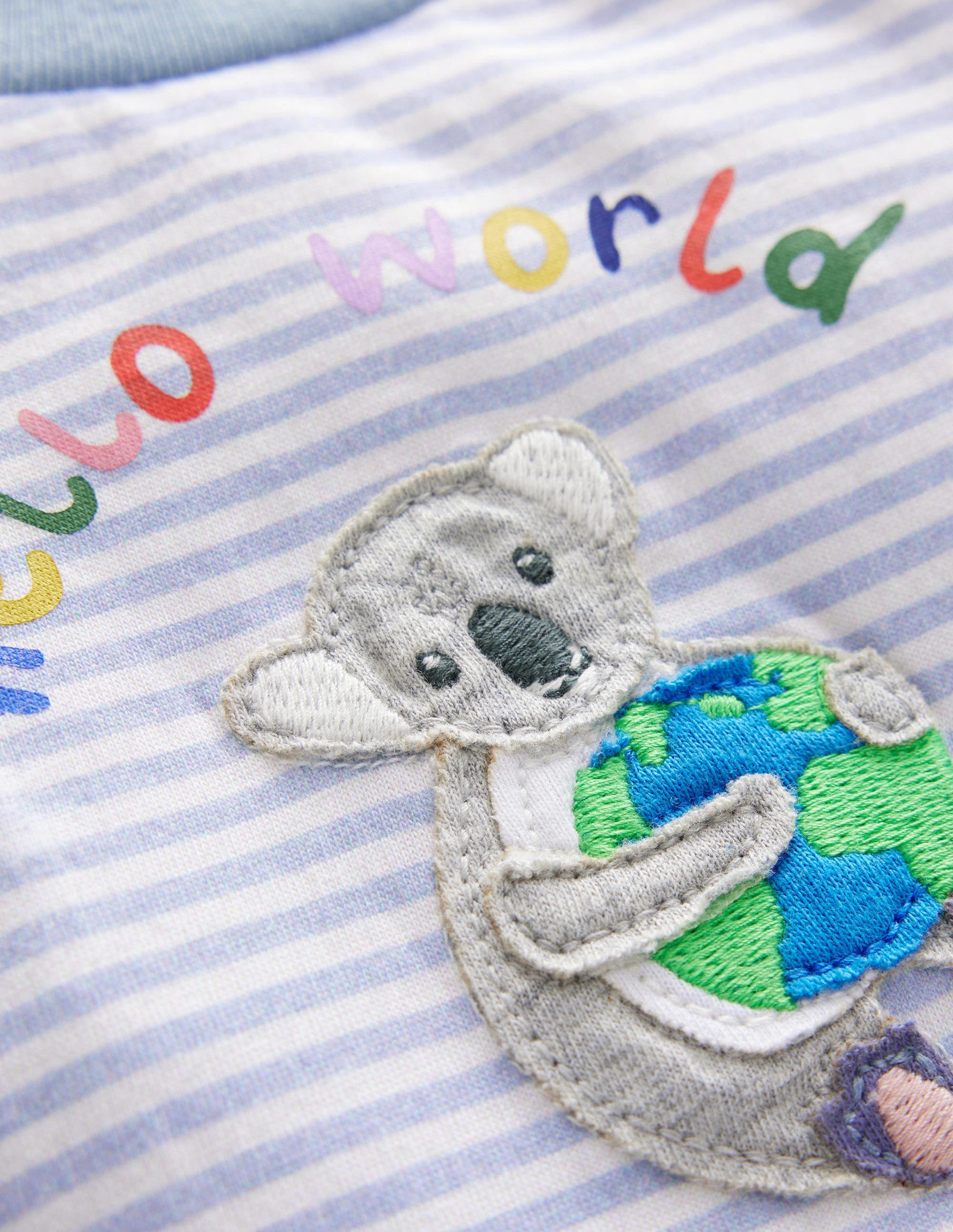 Relaxed T-shirt-Ivory/Blue World-3