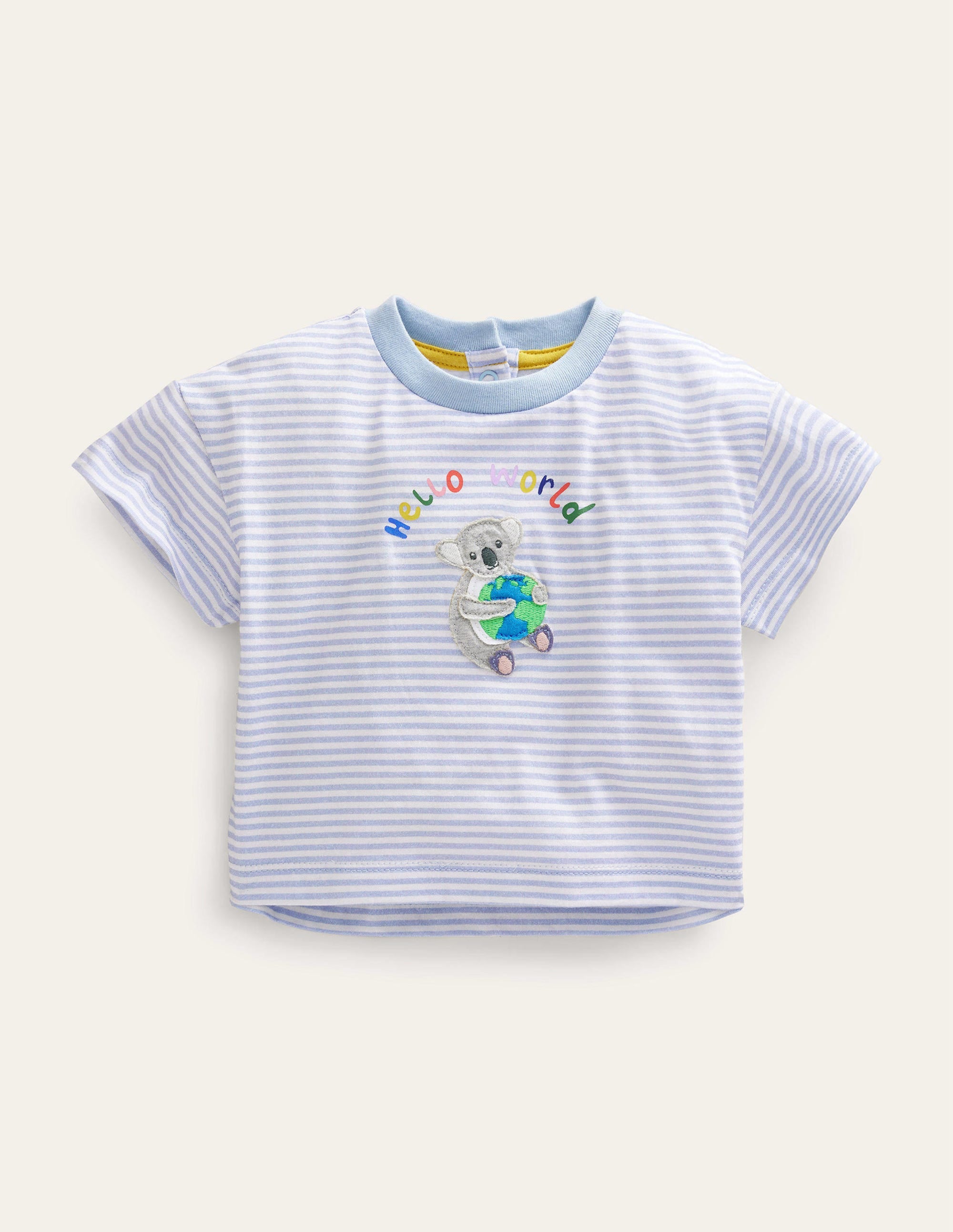 Relaxed T-shirt-Ivory/Blue World - Image 1