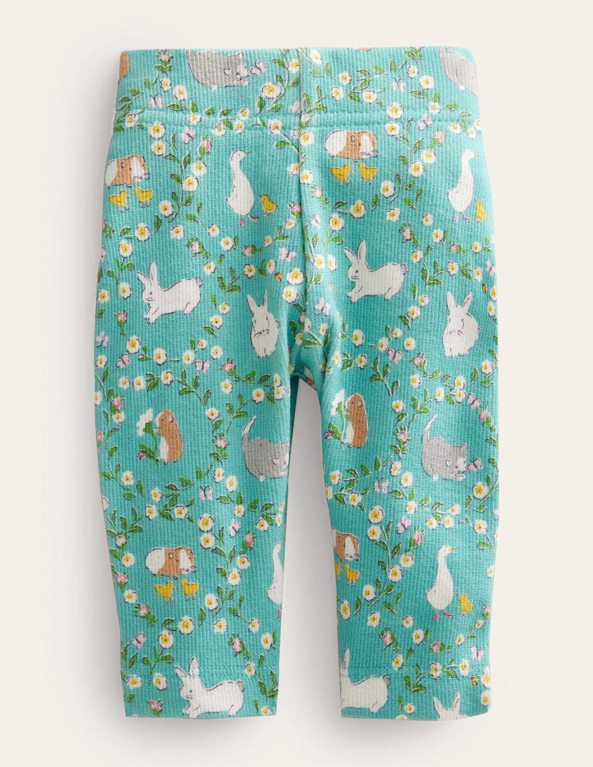 Gemusterte Leggings-Ozeangrün, Häschen - Image 1