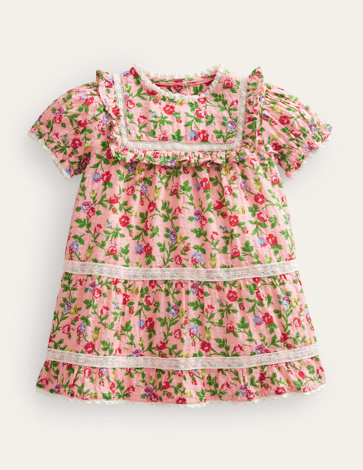 Gemustertes Kleid für besondere Anlässe-Rosenrosa - Image 1