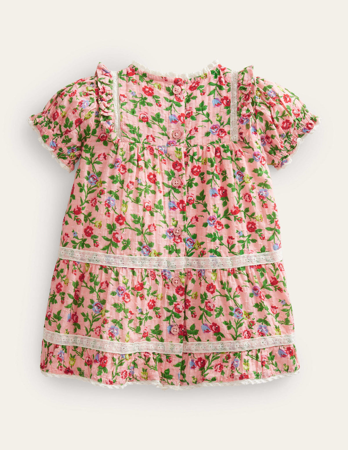 Gemustertes Kleid für besondere Anlässe-Rosenrosa - Image 2