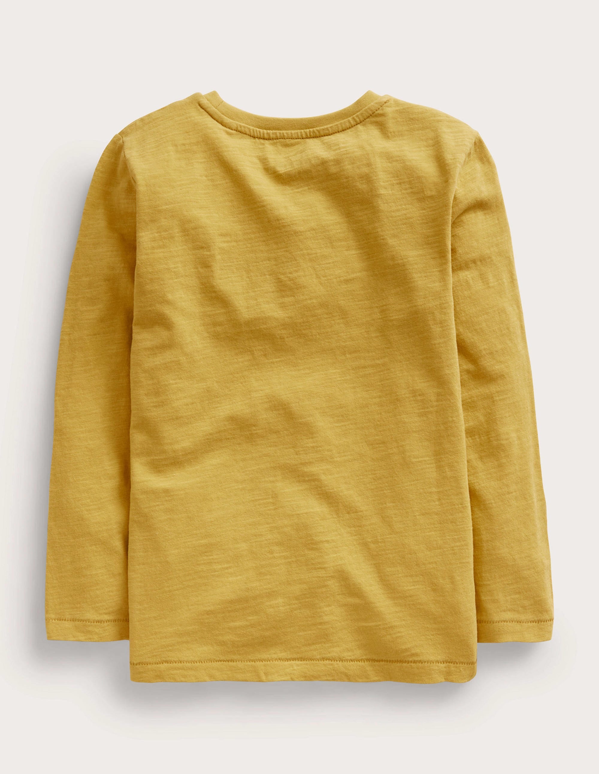 Long-sleeved Washed T-shirt-Oil Yellow - Image 2