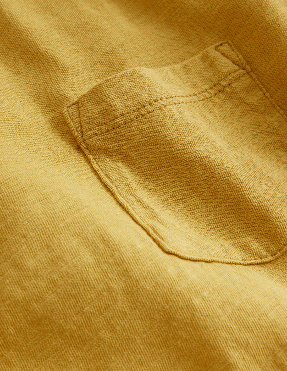 Long-sleeved Washed T-shirt-Oil Yellow - Image 3
