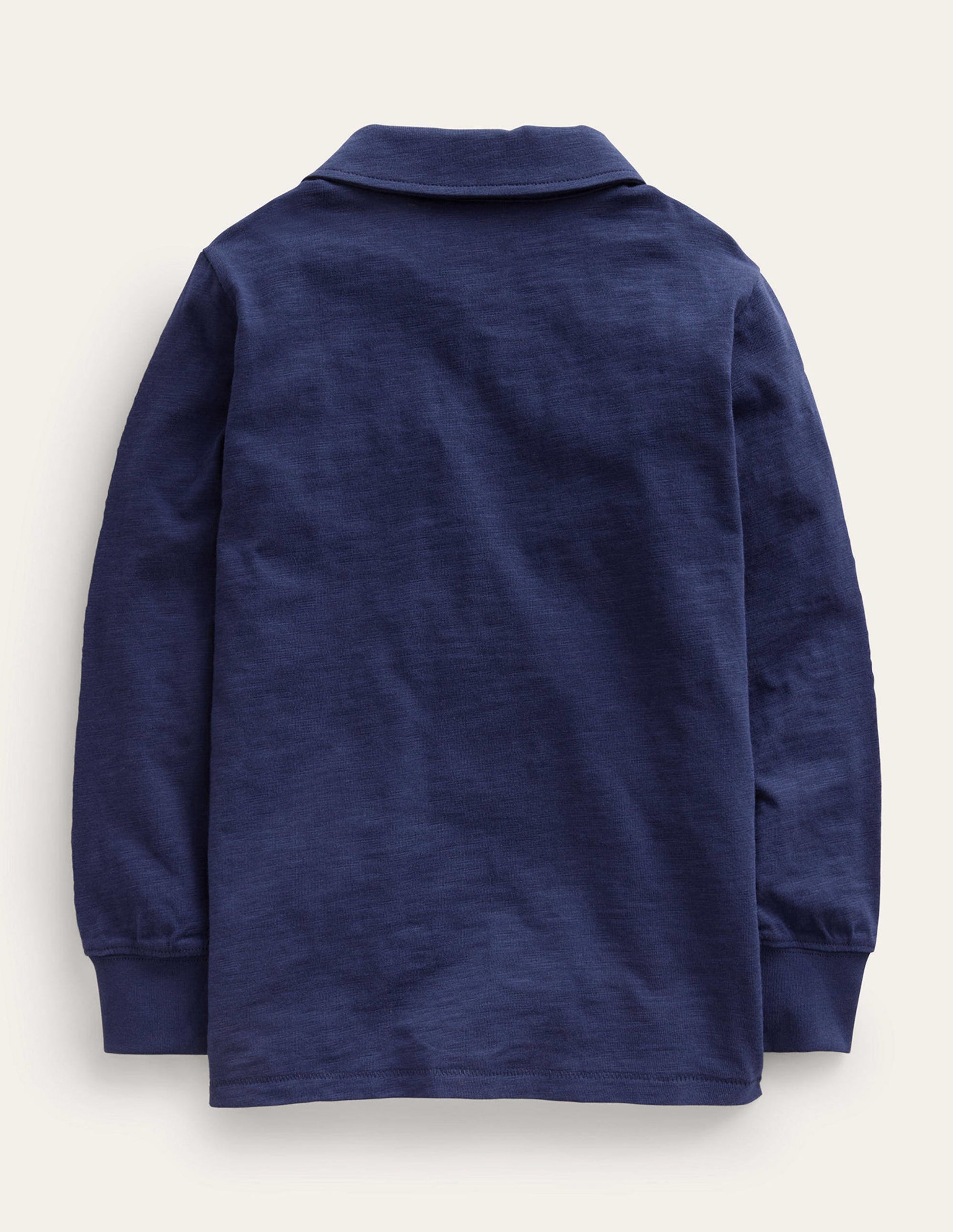 Langärmliges Flammgarn-Poloshirt-Schuluniform-Marineblau-2