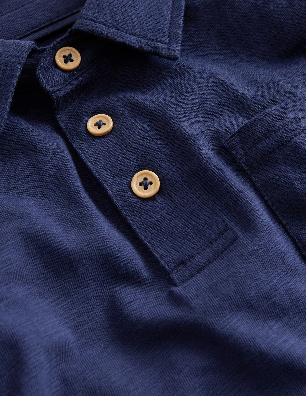 Langärmliges Flammgarn-Poloshirt-Schuluniform-Marineblau - Image 3