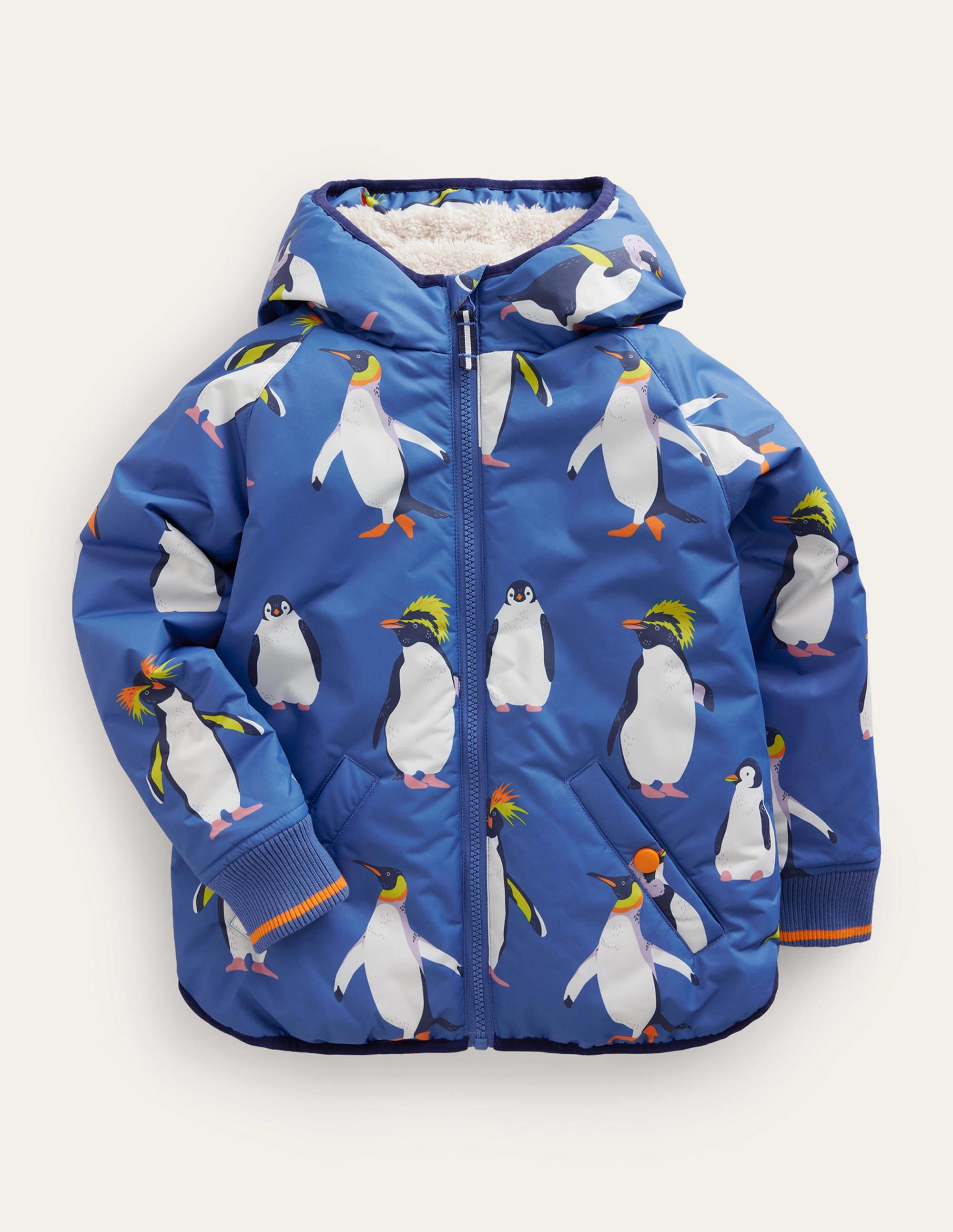 Anorak mit Sherpa-Futter-Pinguin-Druck - Image 1