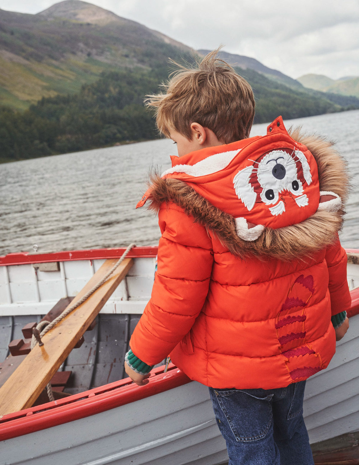 Lustige, wattierte Jacke-Herbst-Ahorn-Orange - Image 6