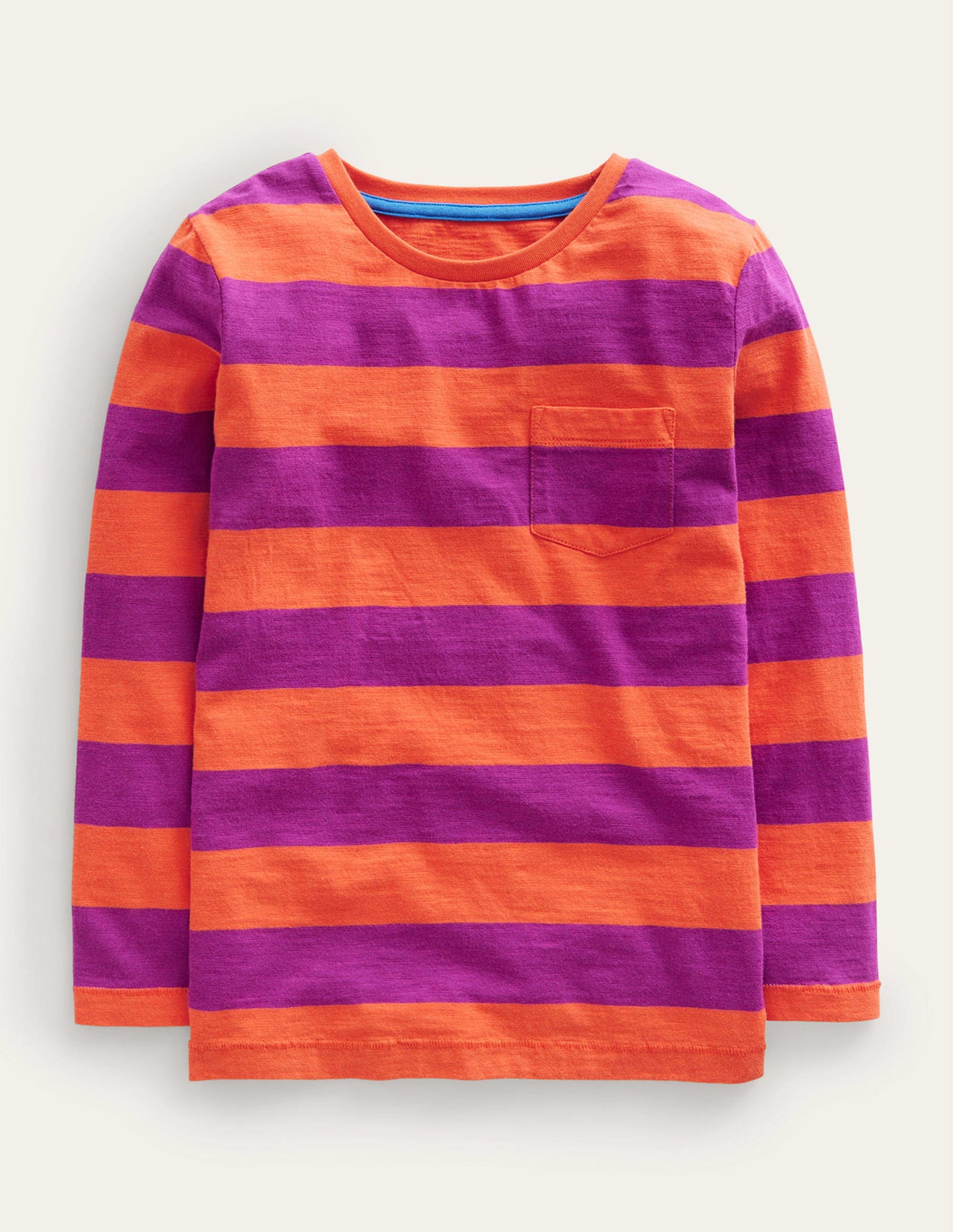 Langärmliges T-Shirt in gewaschener Optik-Herbst-Ahorn-Orange/Pink-1