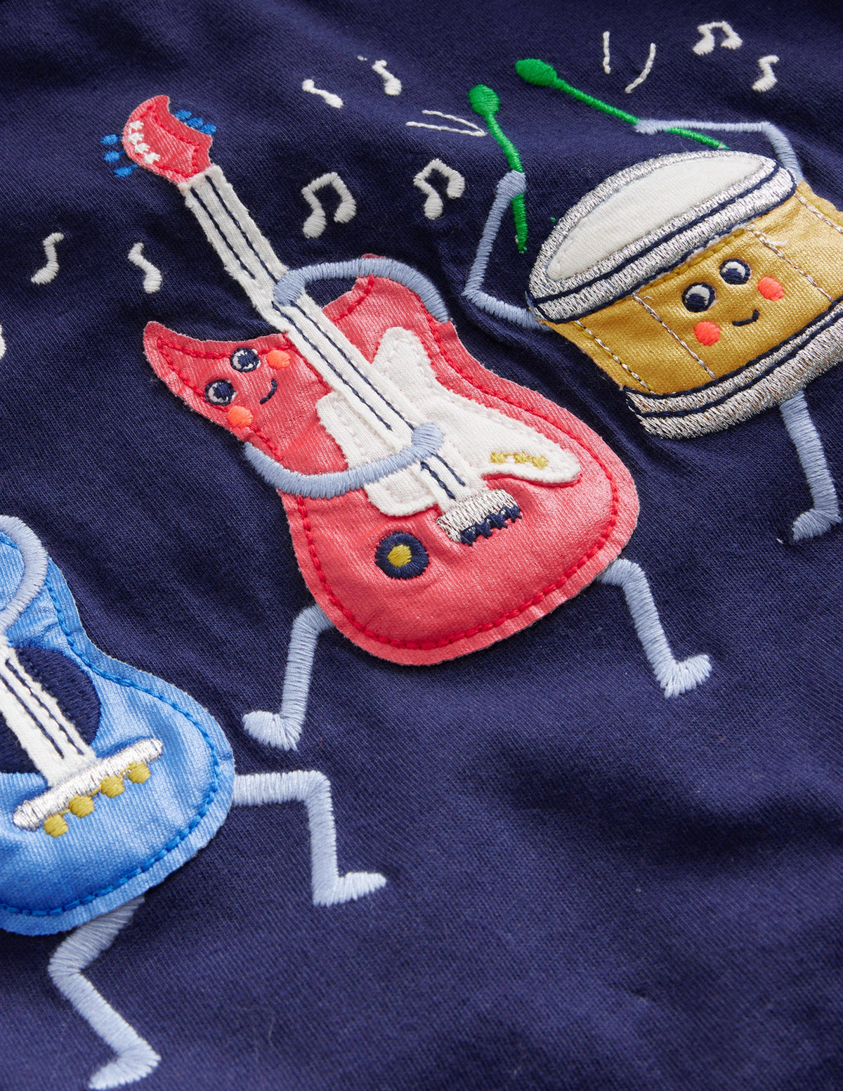 T-Shirt mit Musikinstrumenten-Schuluniform-Marineblau Musik - Image 3