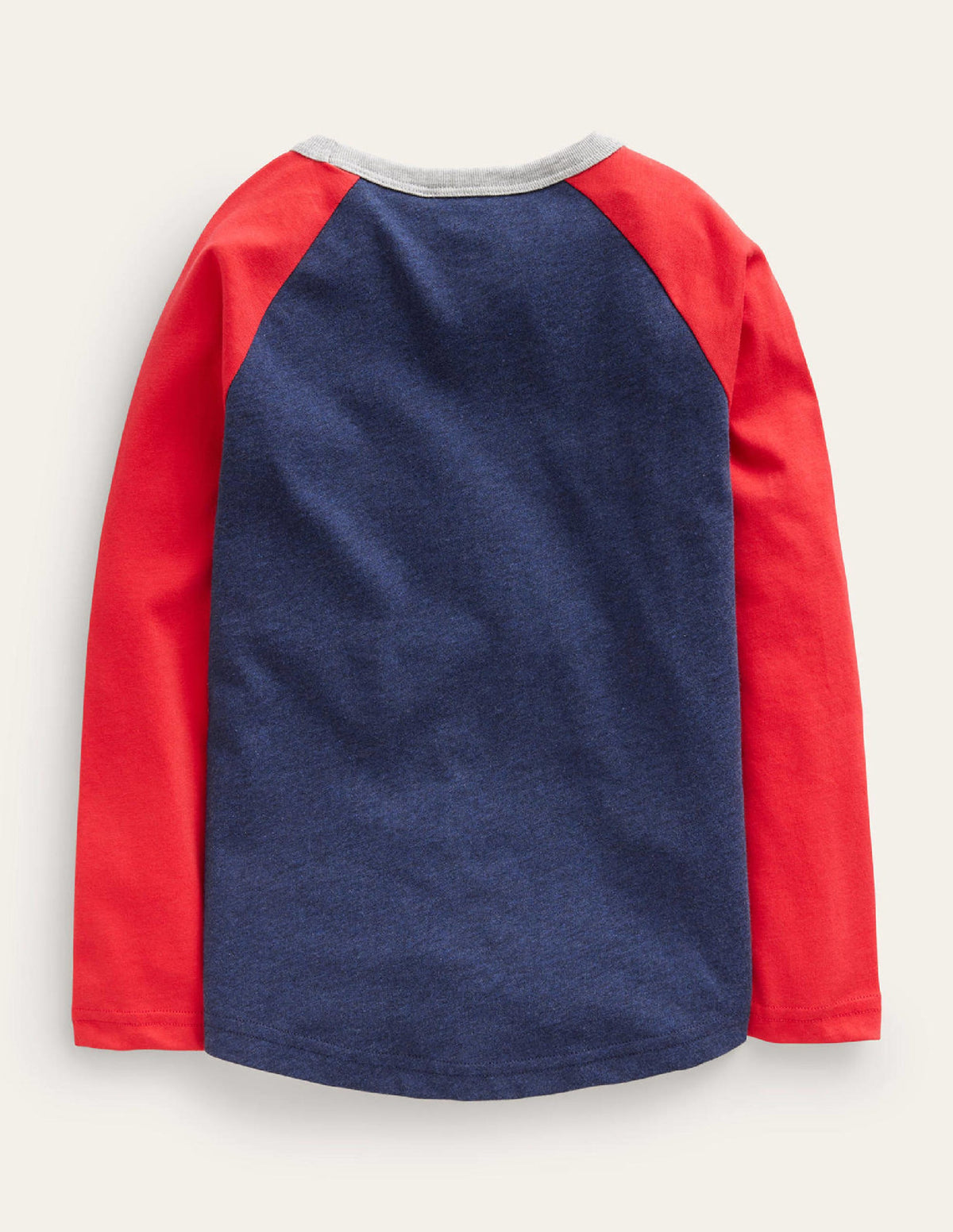 Weihnachtliches Raglan-T-Shirt mit Meerschweinchen-Rockabilly-Rot/Blau Meliert-2