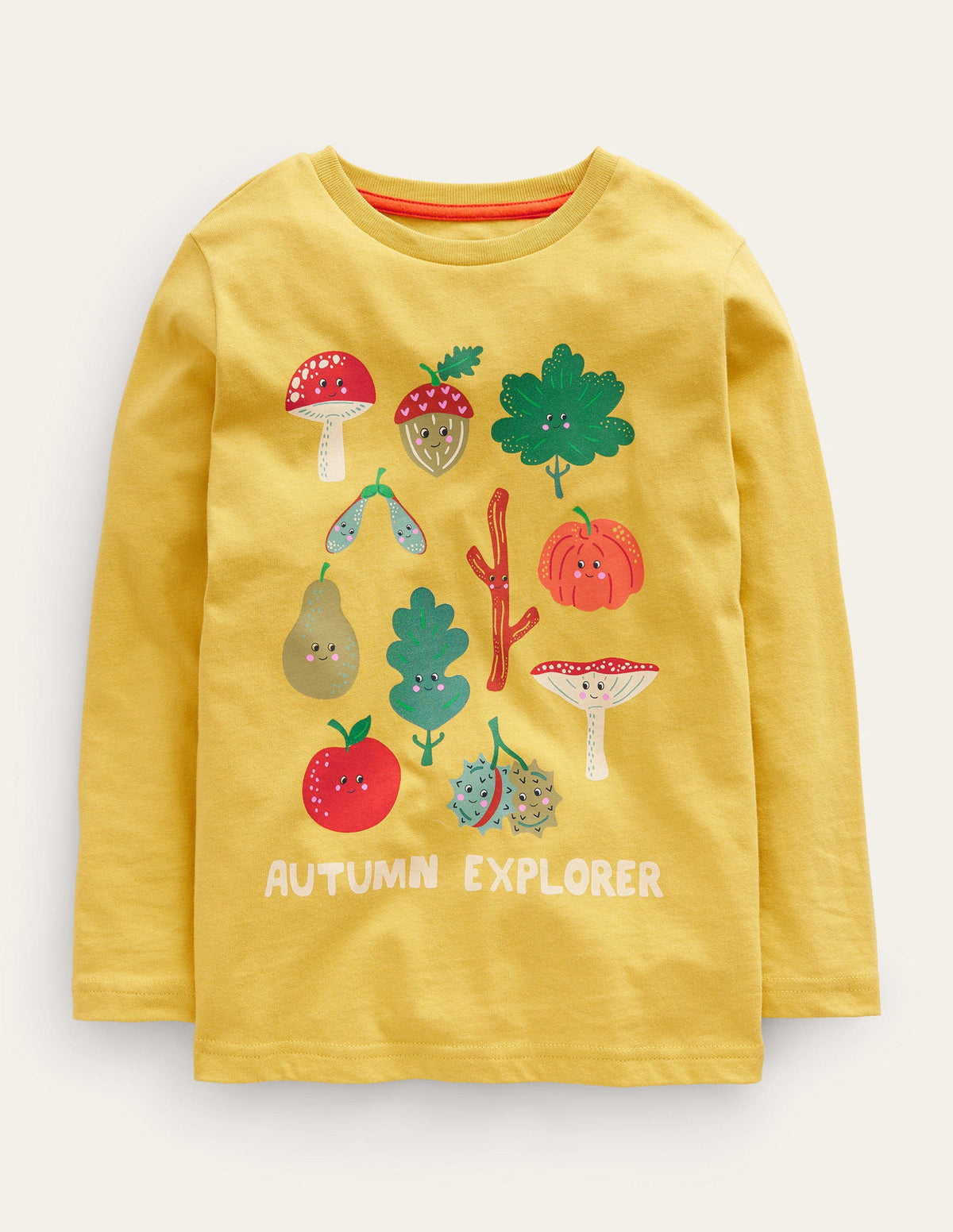 Print Grid T-Shirt-Oil Yellow Autumn Explorer-1