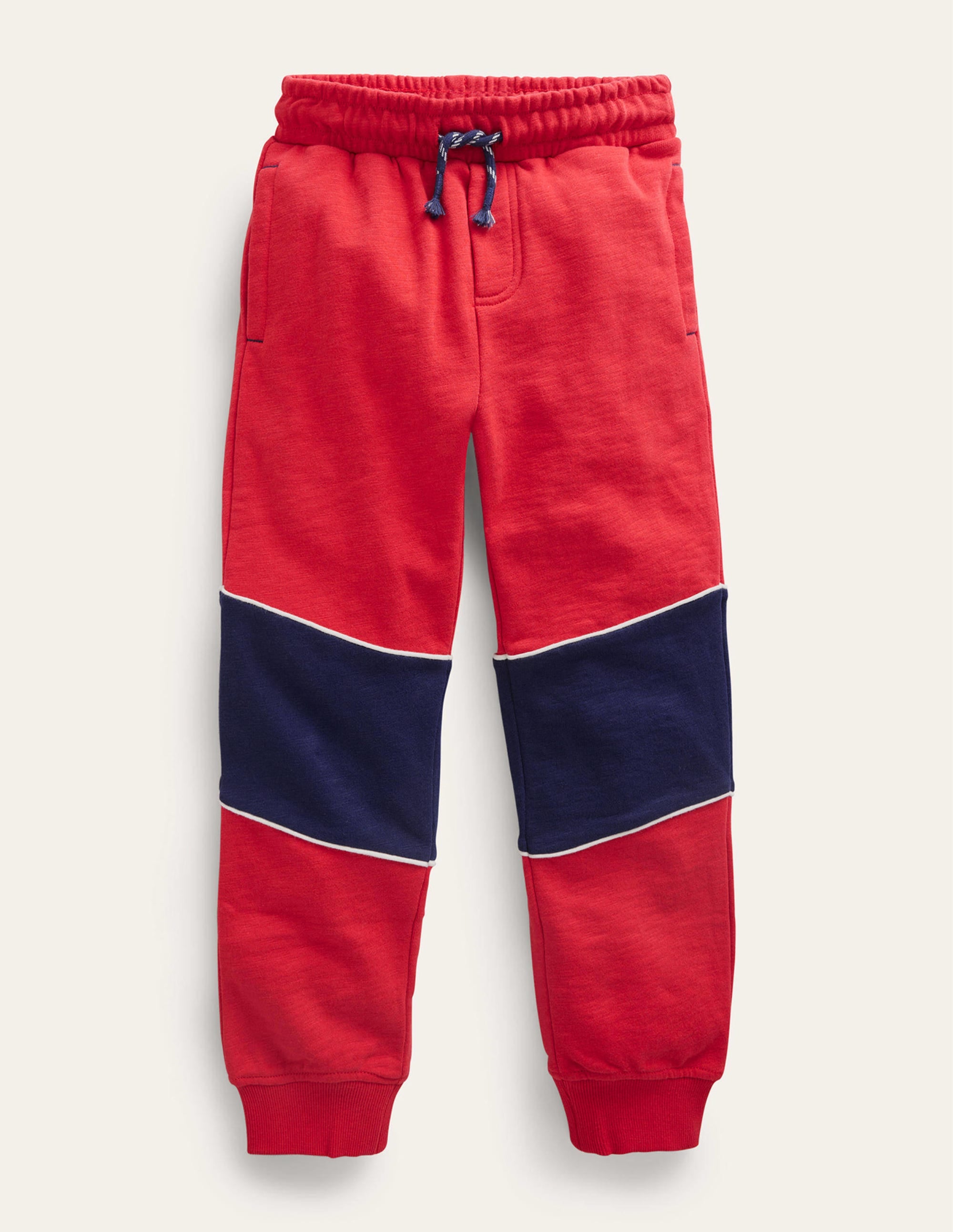 Schmal geschnittene, sportliche Jogginghose-Rockabilly-Rot - Image 1