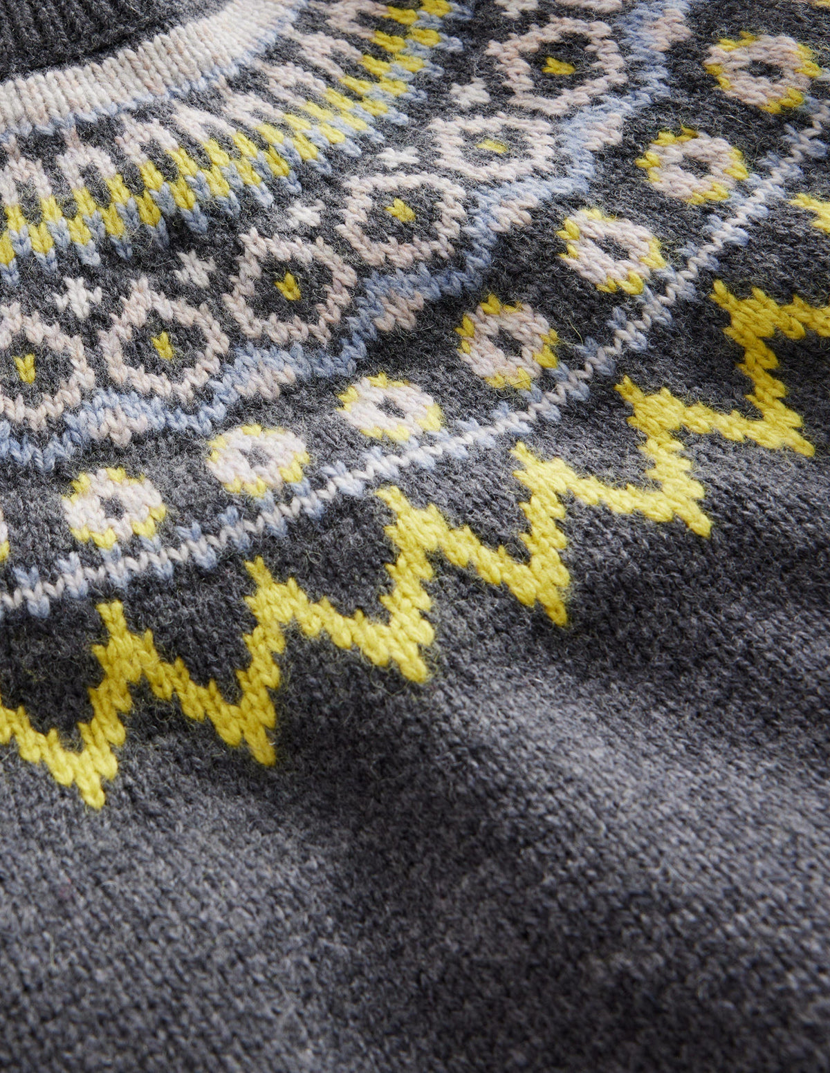 Fair-Isle-Pullover mit Muster-Anthrazit Meliert-3