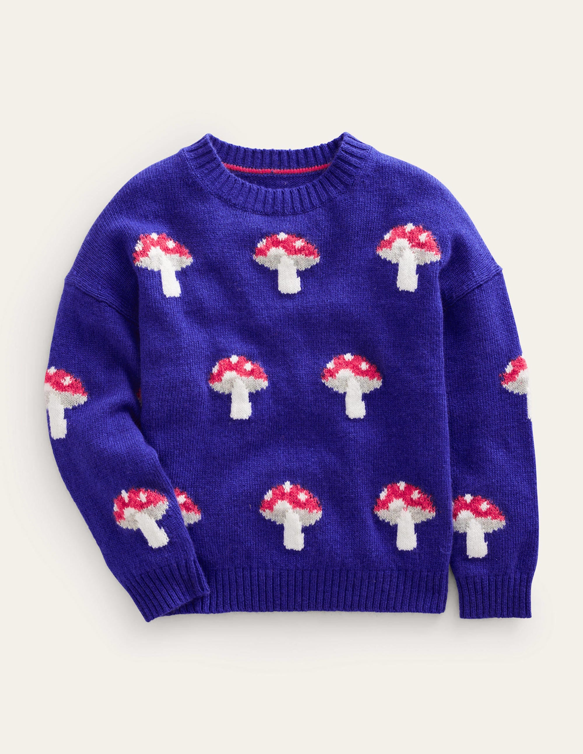 Wow All Over Jacquard Jumper-Bluing - Image 1