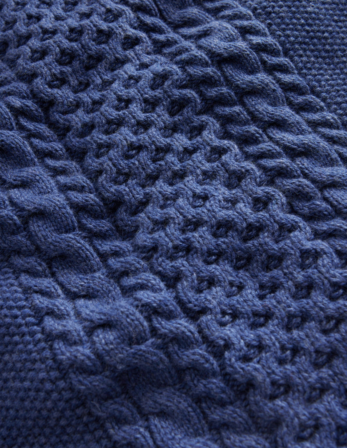 Pullover mit klassischem Zopfmuster-Schuluniform-Marineblau - Image 3