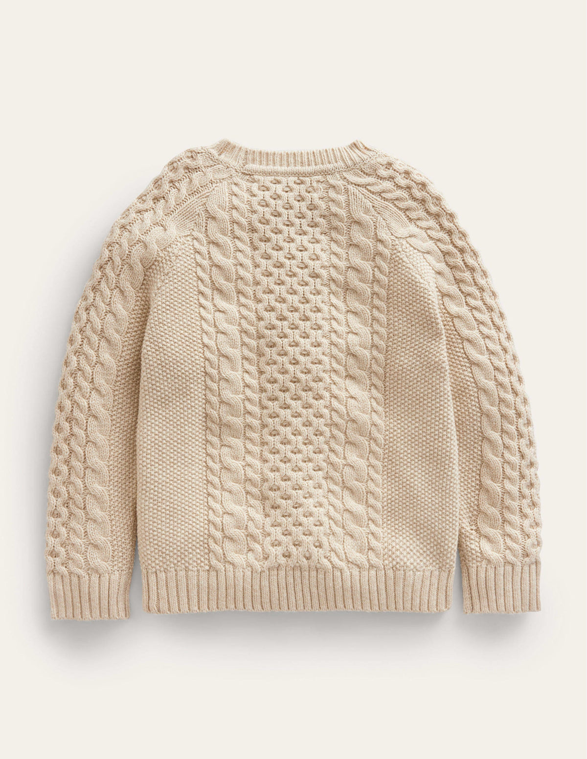 Pullover mit klassischem Zopfmuster-Beige-2