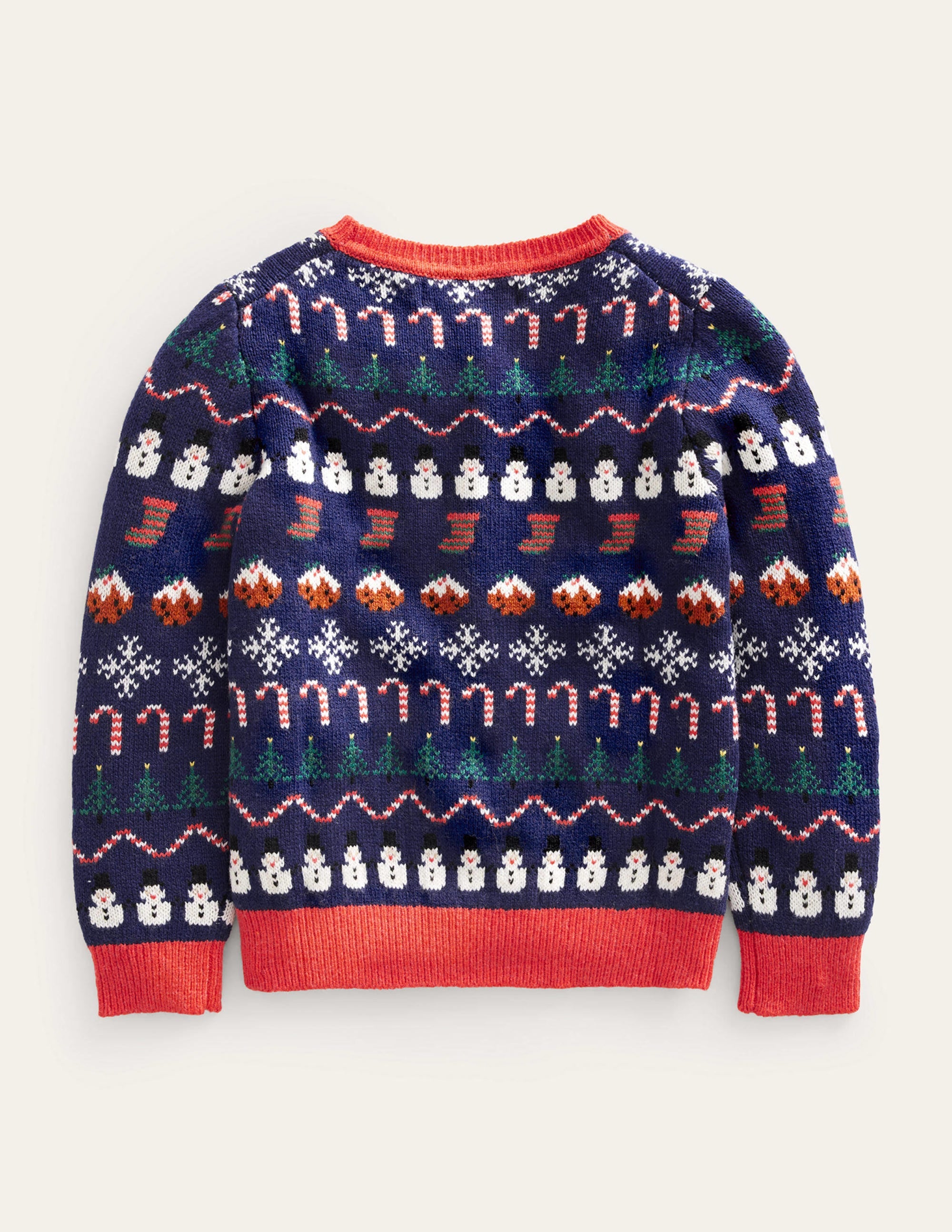 Weihnachtlicher Fair-Isle-Pullover-Schuluniform-Marineblau - Image 2