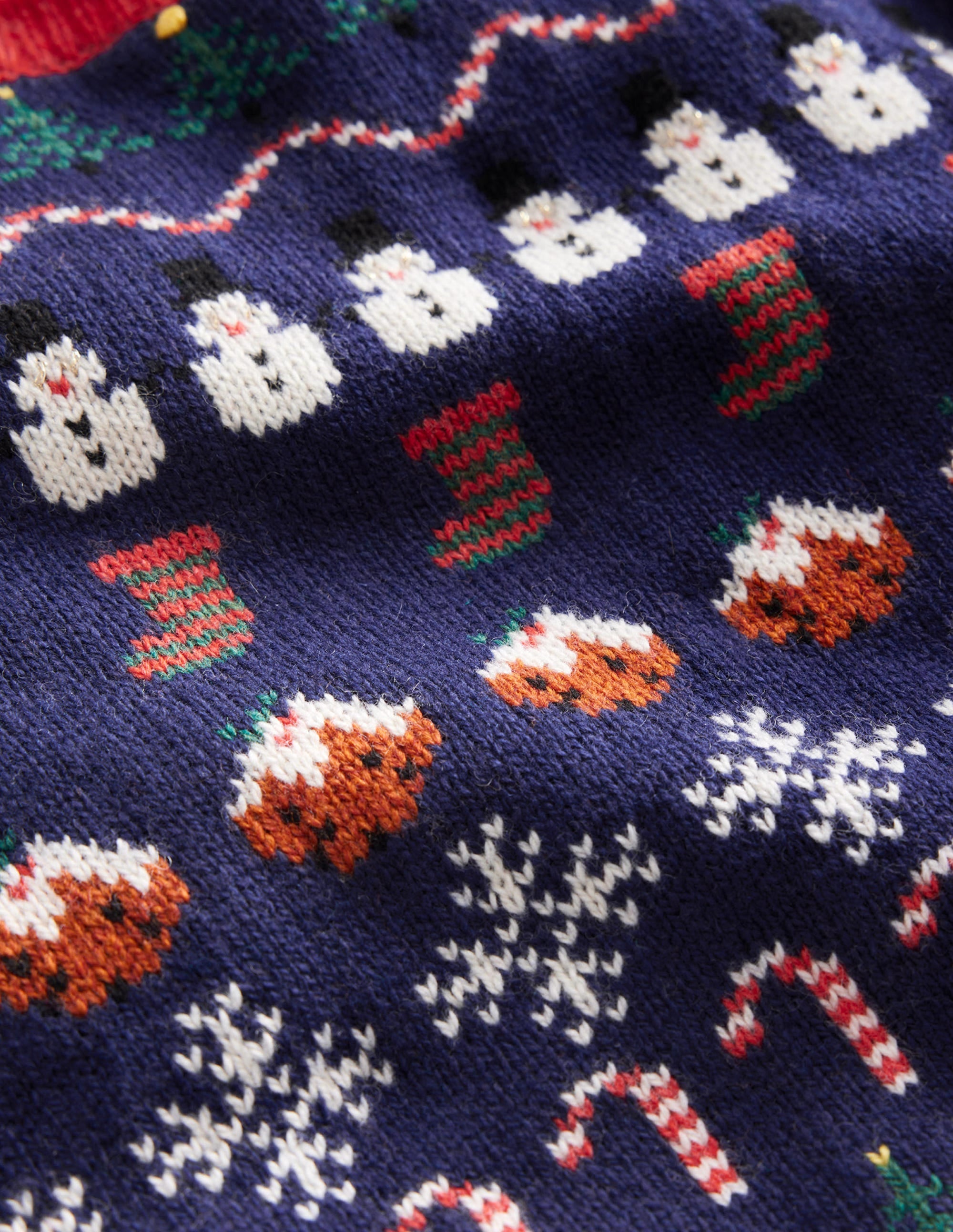 Weihnachtlicher Fair-Isle-Pullover-Schuluniform-Marineblau - Image 3