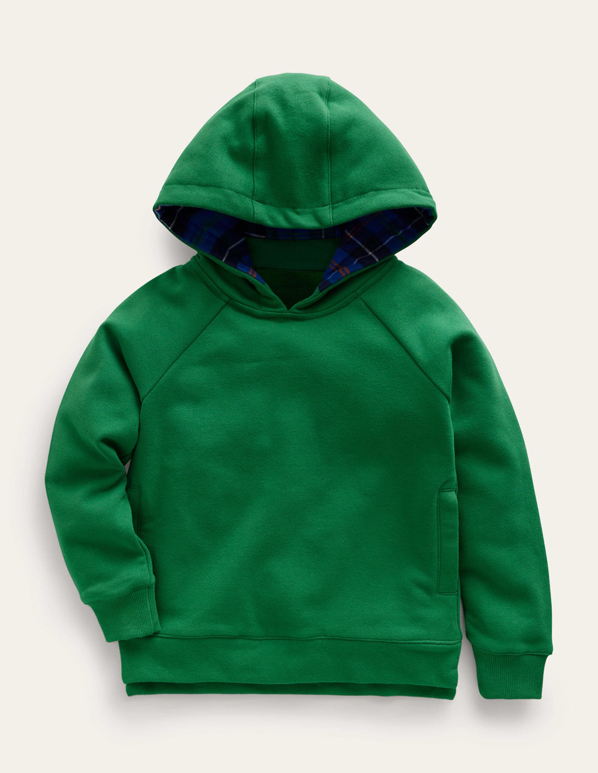 Checked Hoodie-Deep Green - Image 1