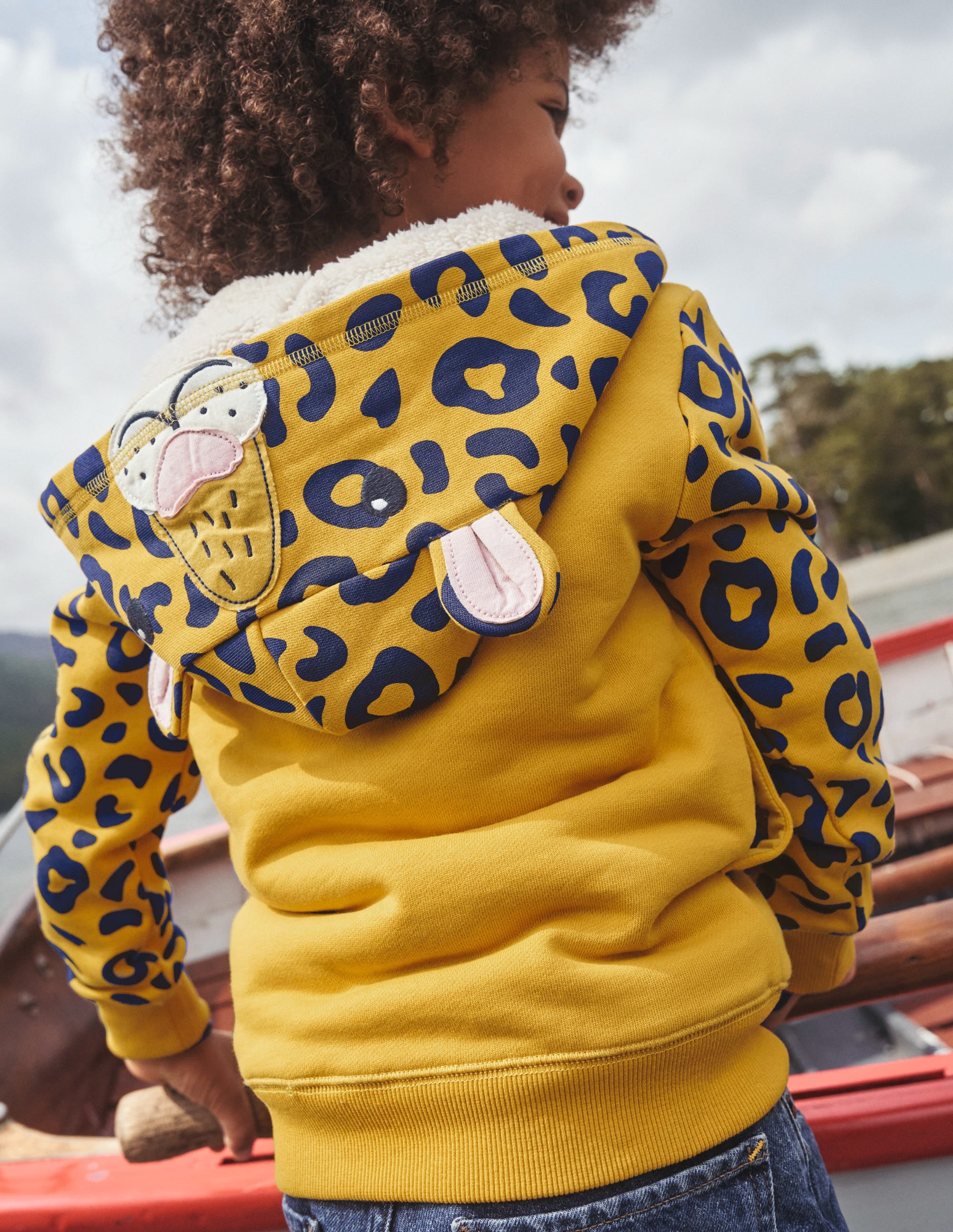 Origineller Kapuzenpulli-Dijon-Gelb Leopard - Image 5