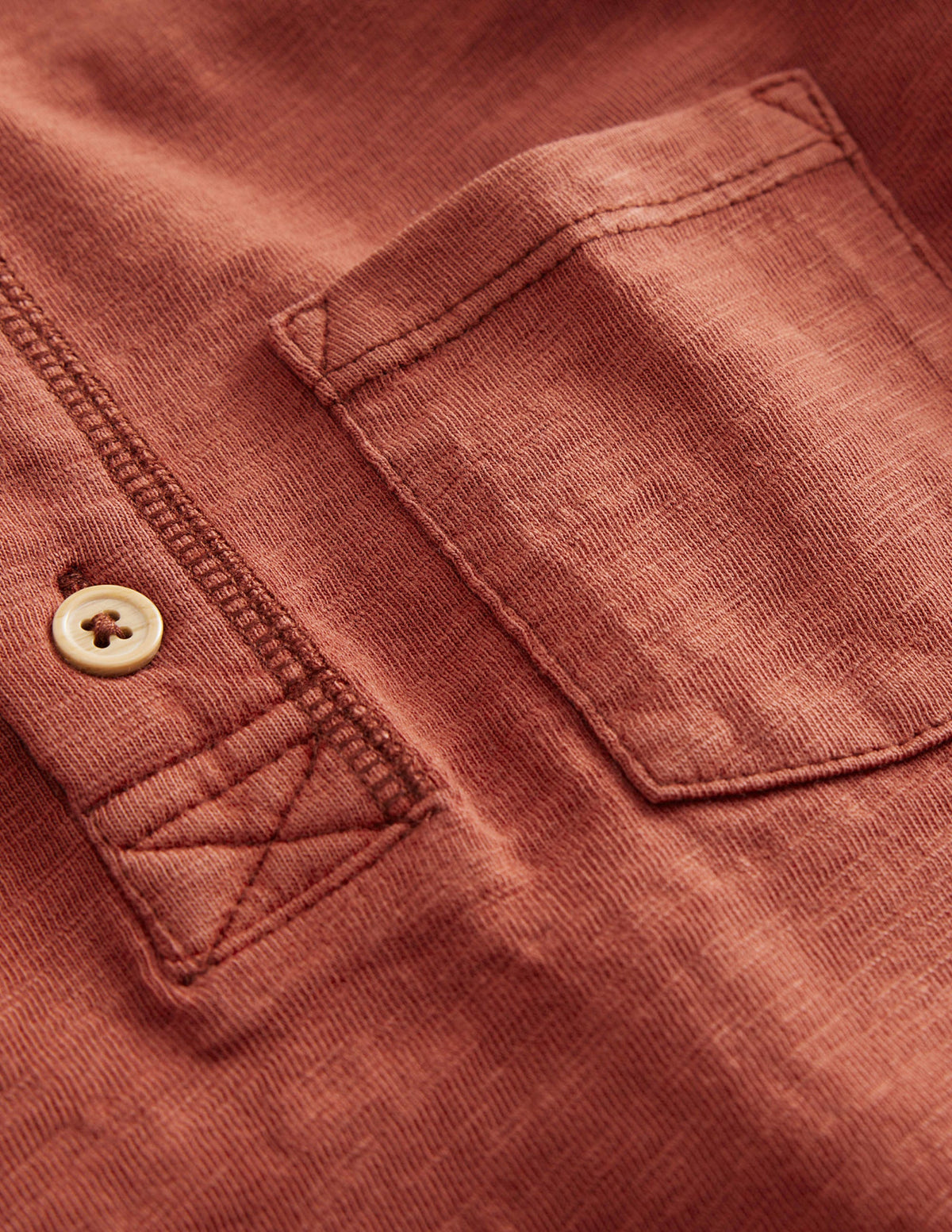 Langärmliges Henley-T-Shirt-Rot - Image 3