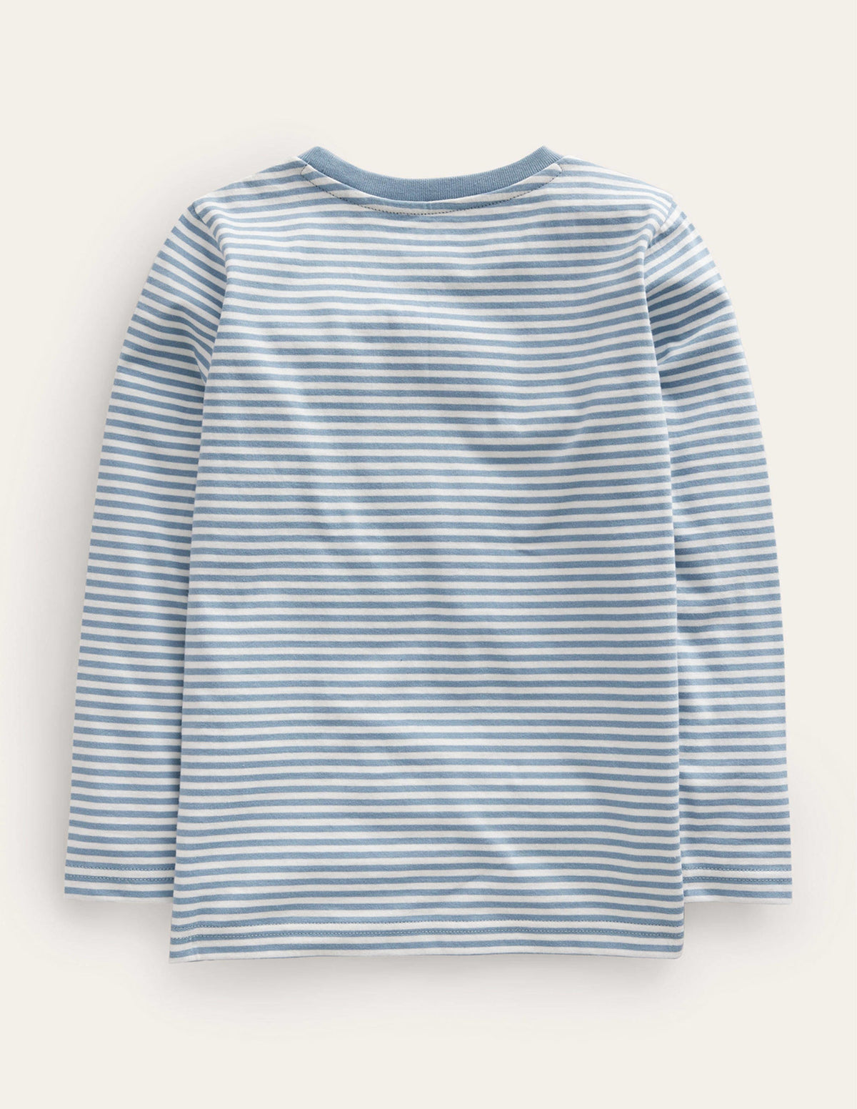 T-Shirt mit Hasen-Applikation-Kieselblau/Naturweiß Hase-2