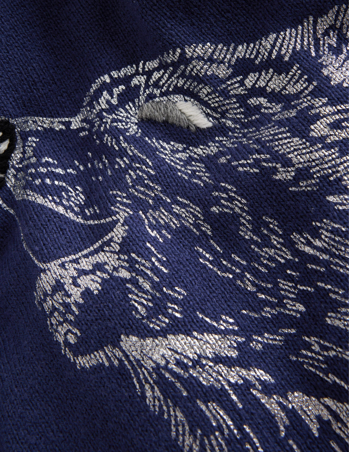 Witziger, kuscheliger Pullover-Französisches Marineblau Wolf-3