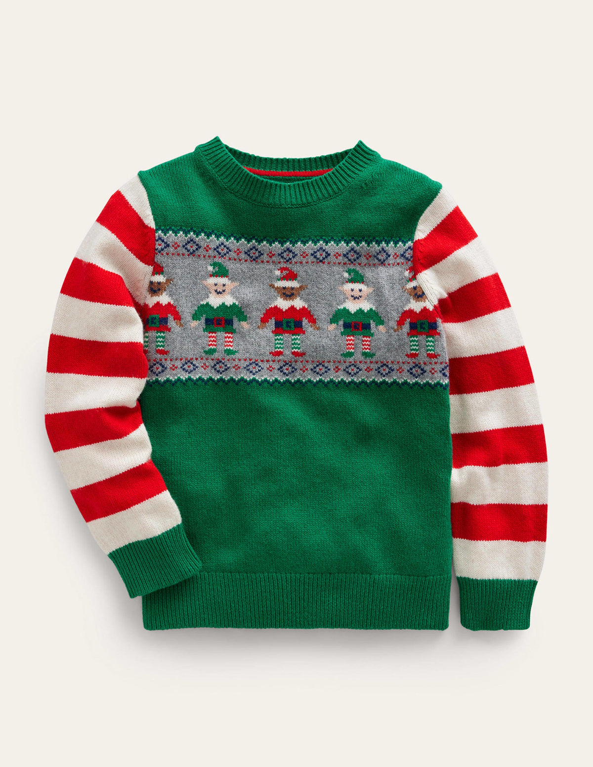 Elf Fair Isle Jumper-Veridian Green Elf-1