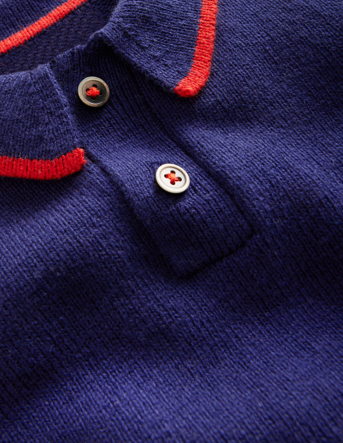 Collared Knit Top-French Navy - Image 3