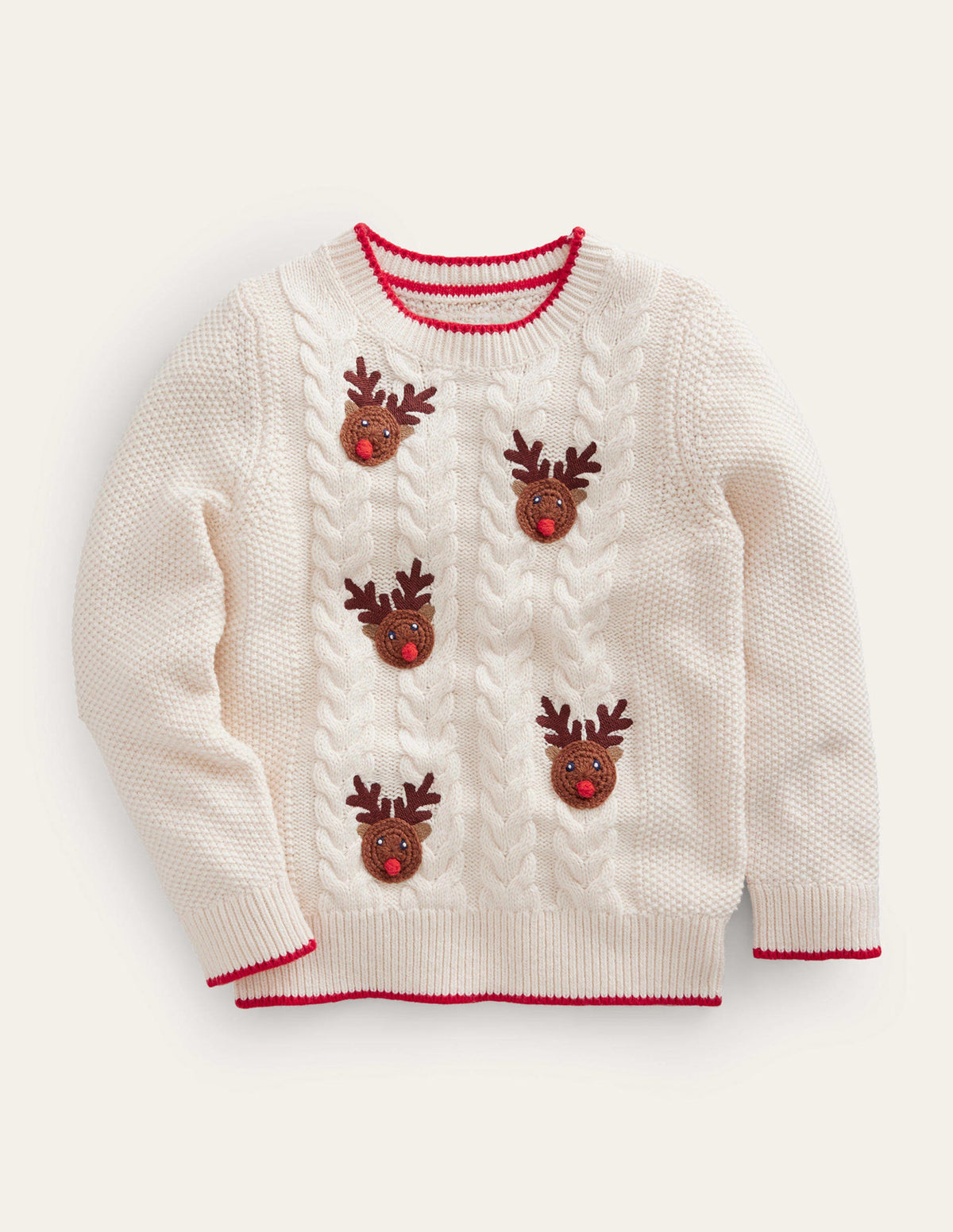 Rudolf Bommel-Pullover-Beige Meliert-1