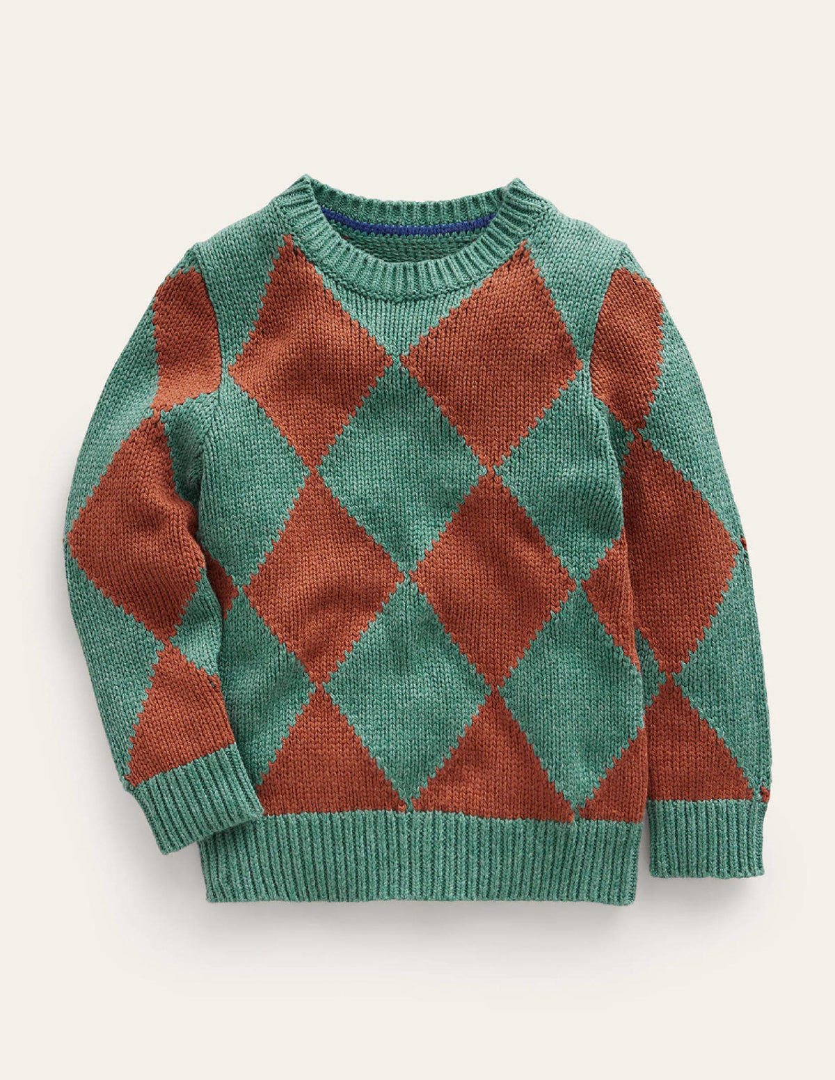 Argyle-Pullover-Rauchgrün-1